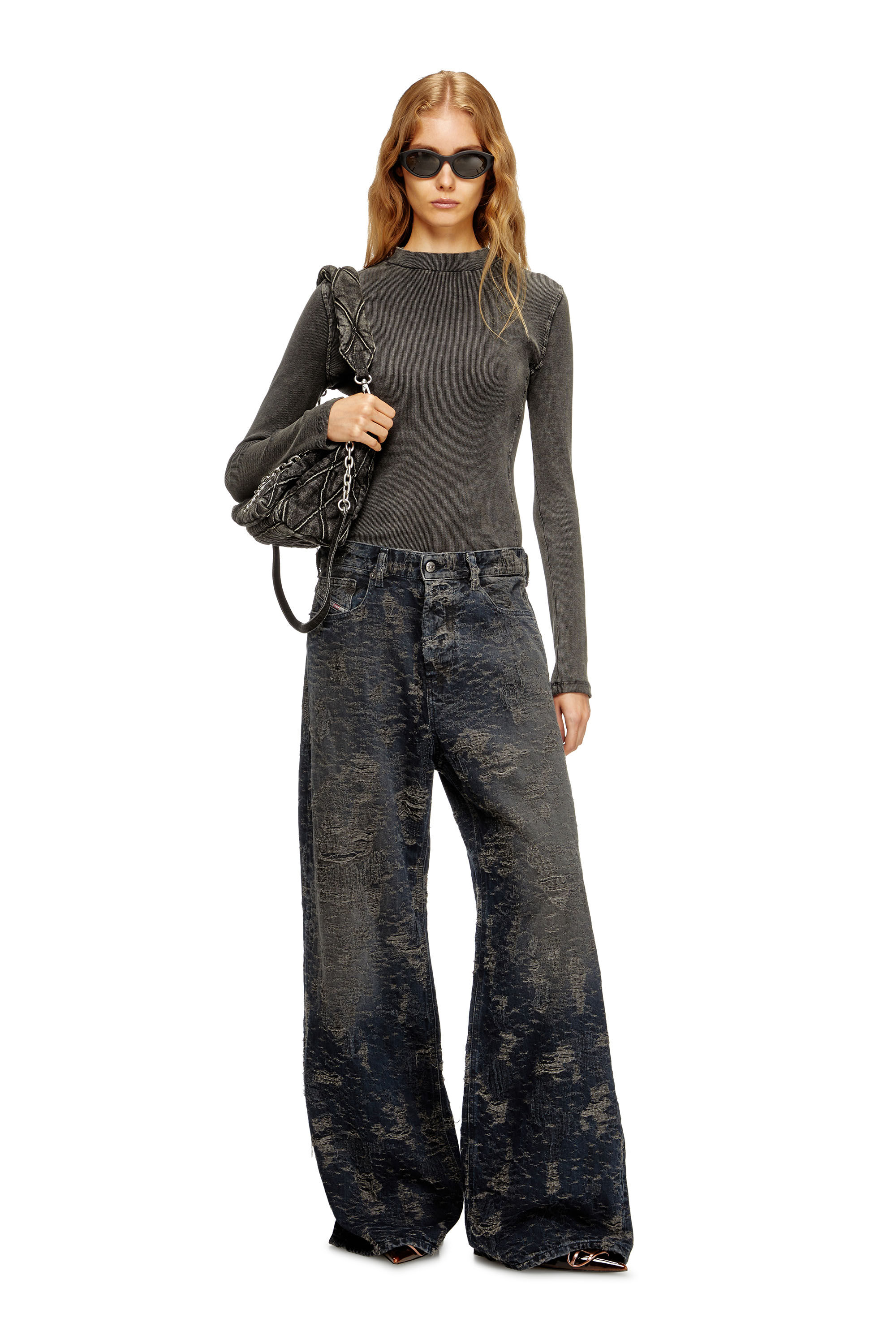 Diesel - Female's Relaxed Jeans 1996 D-Sire 007BV, ダークブルー - 1