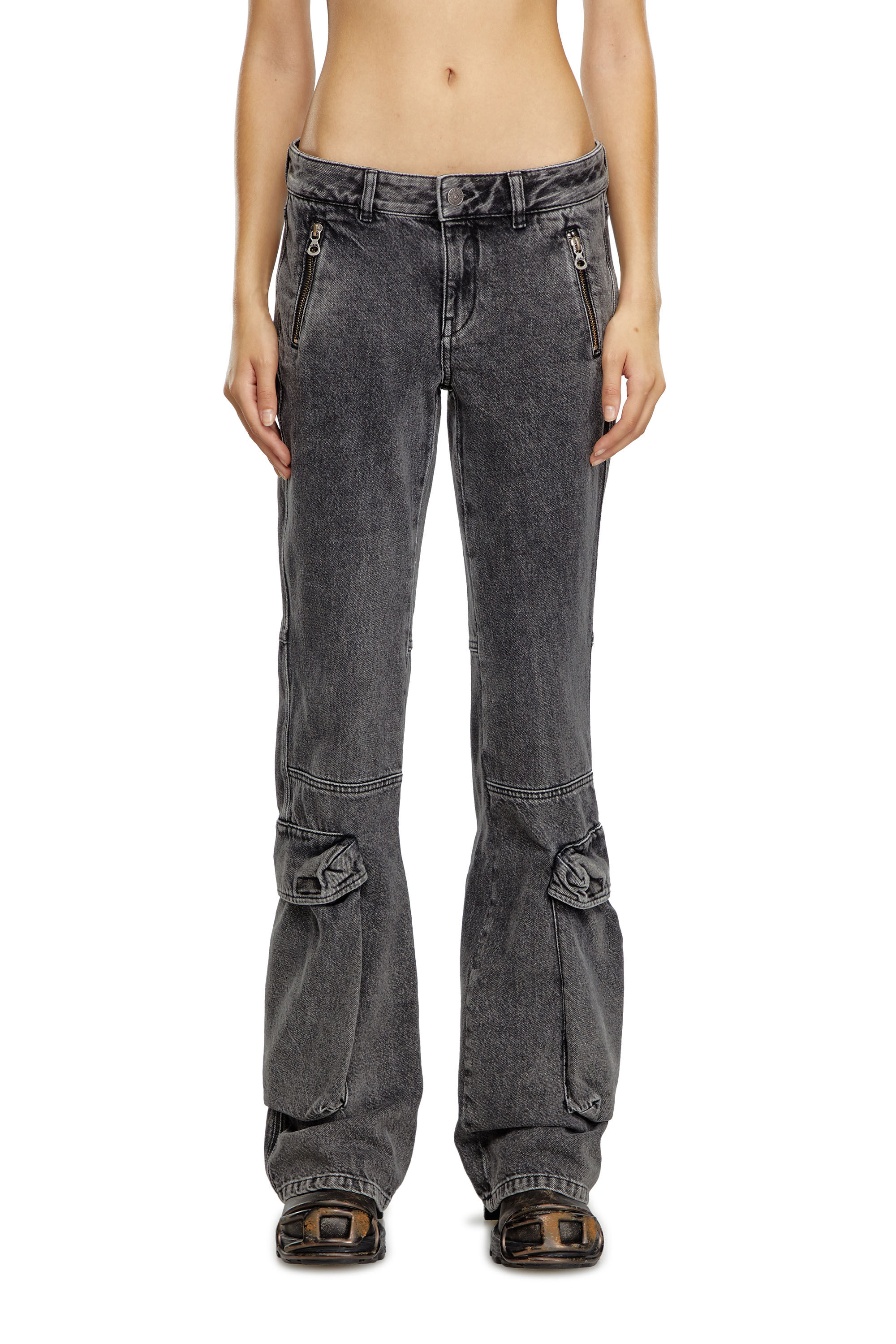 Diesel - Female's Bootcut Jeans D-Poky 0CBDH, ブラック/ダークグレー - 3