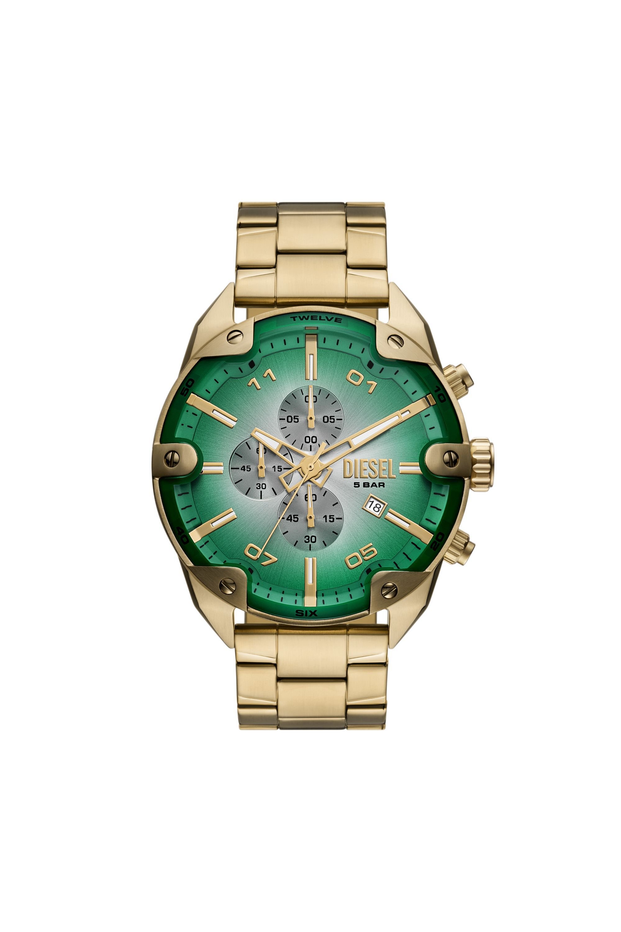 Diesel - DZ4685 WATCH, Male's Spiked Stainless Steel Watch in ゴールド - 1