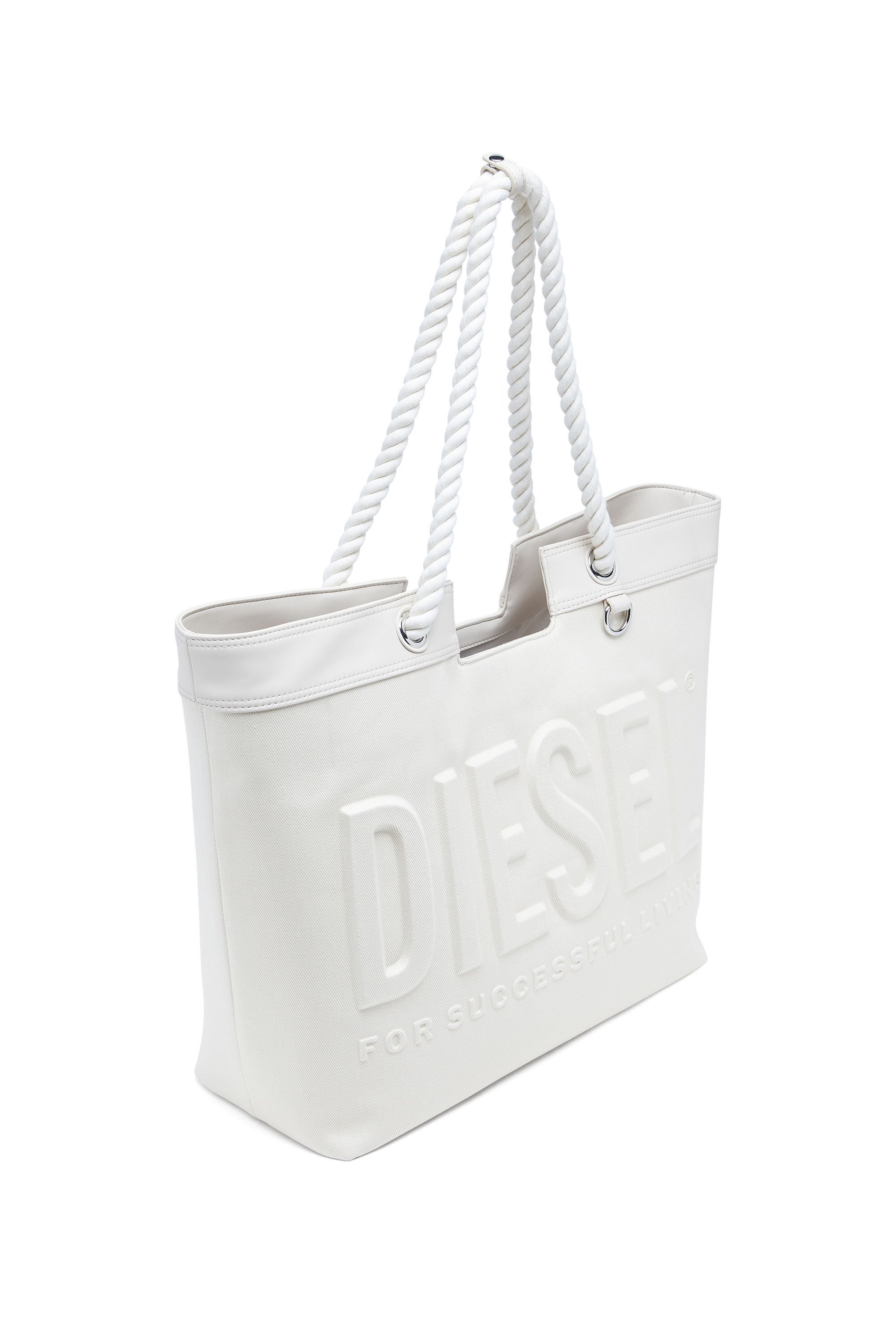 Diesel - DSL 3D SHOPPER EW, Female's Dsl 3D-Shopping bag in Cordura twill in ホワイト - 5