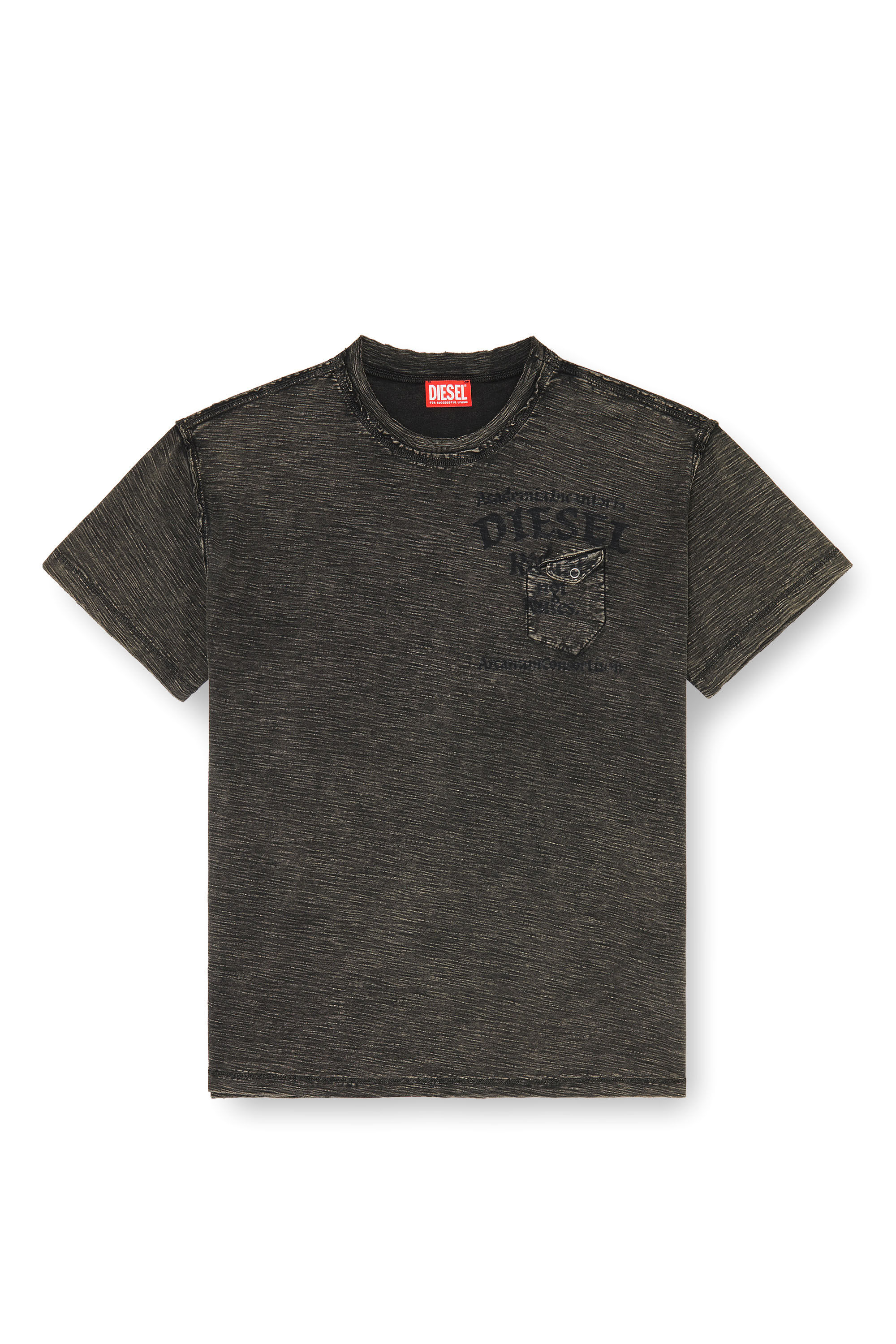 Diesel - T-ARDY, Male's Tシャツ in ダークグレー - 2