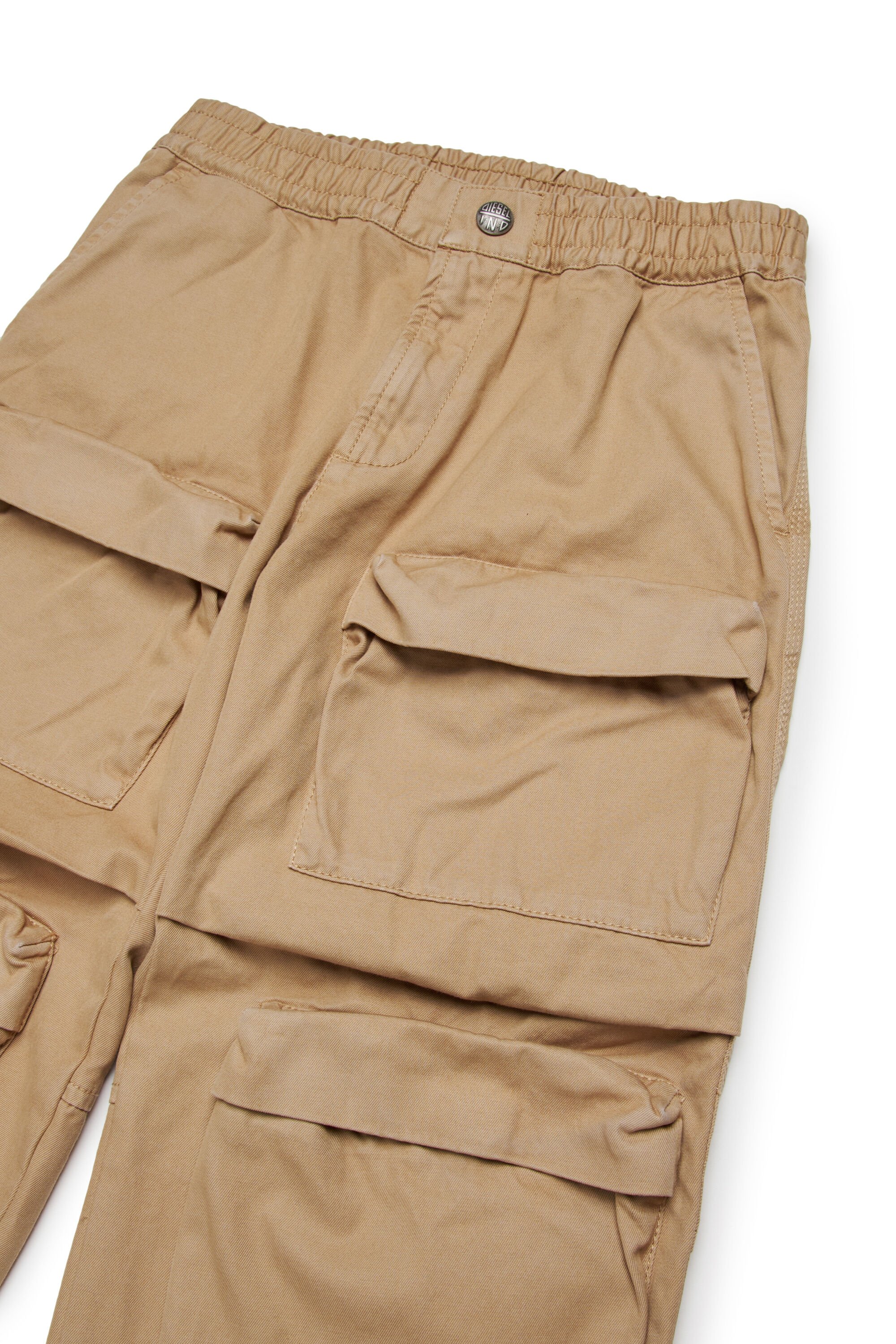 Diesel - PDANZEL, Unisex's Cotton cargo pants with multiple pockets in ライトブラウン - 3