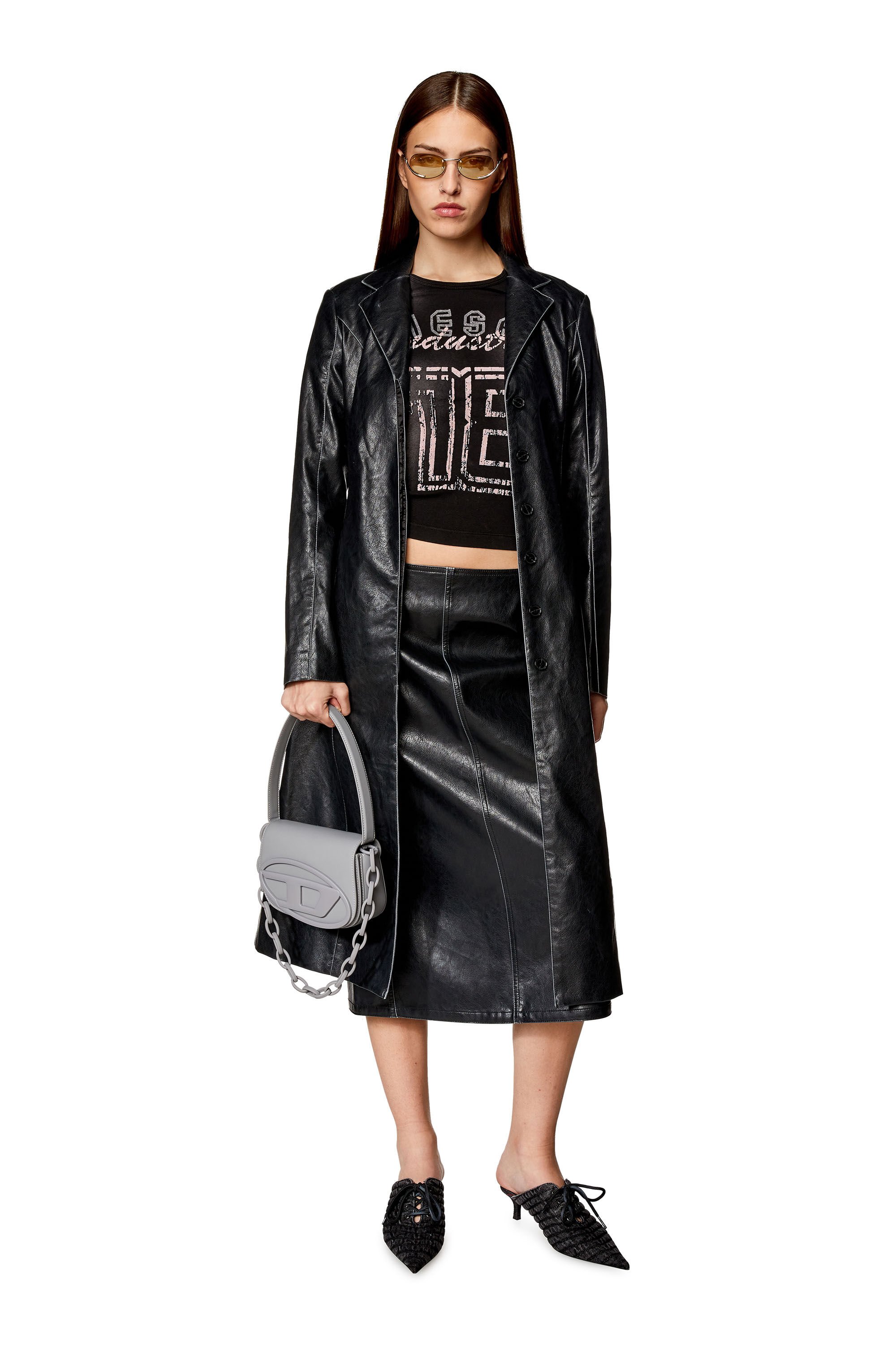 Diesel - 1DR, Female's 1DR-Iconic shoulder bag in matte leather in グレー - 1