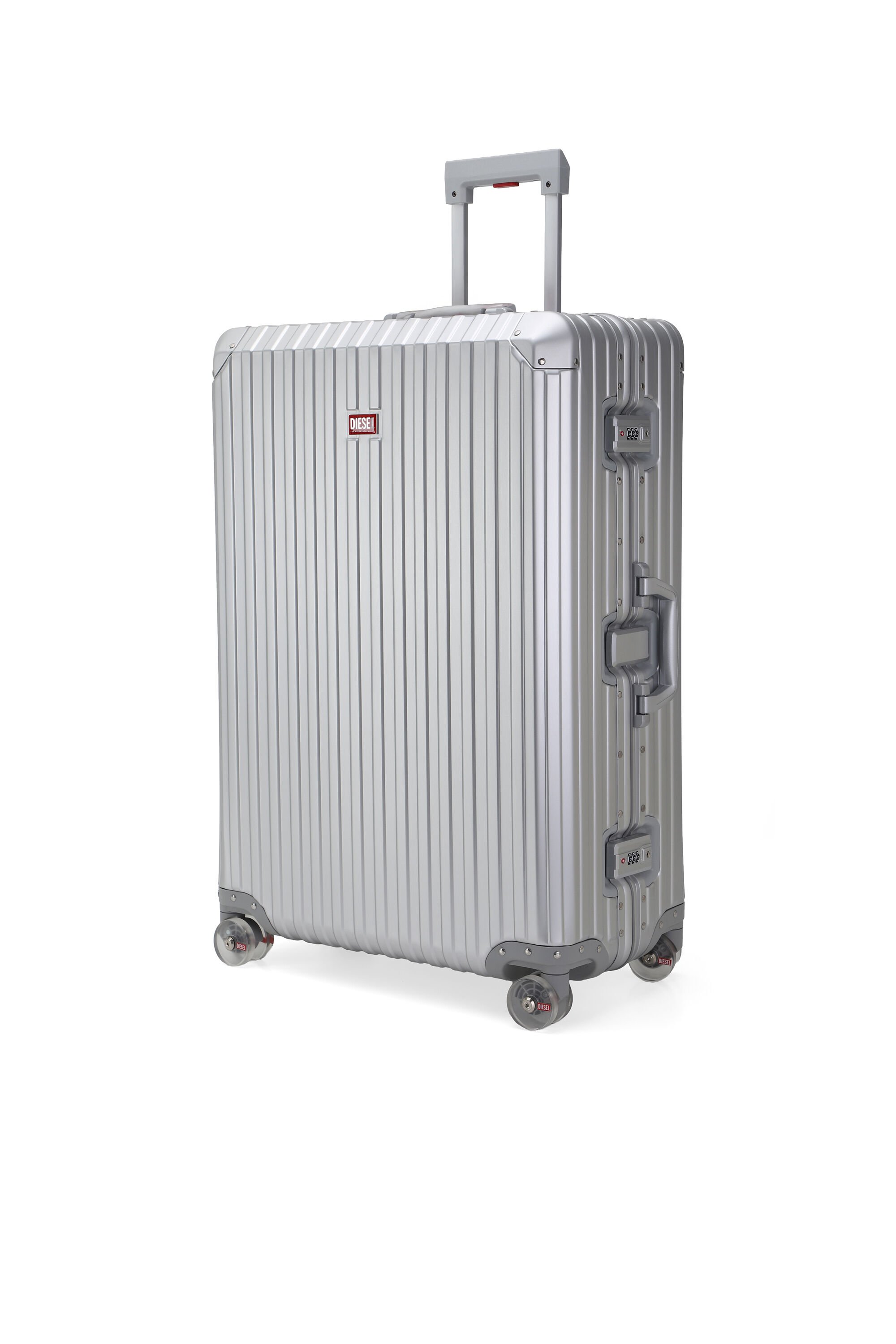 Diesel - DIESEL ALUMINUM TROLLEY- DSL002, Unisex's Aluminum suitcase size L in シルバー - 5