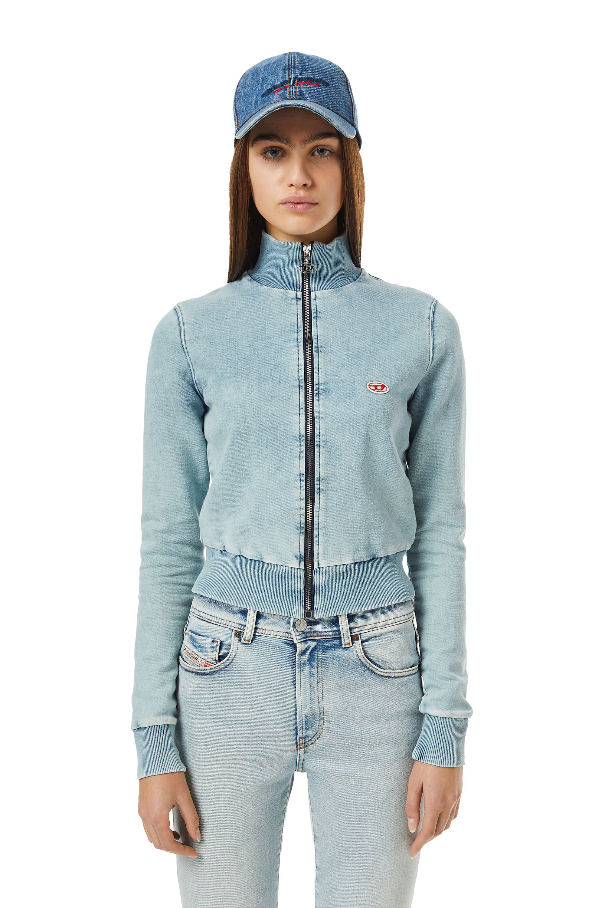 Diesel - D-EMY TRACK DENIM SWEATSHIRT, ライトブルー - Image 3