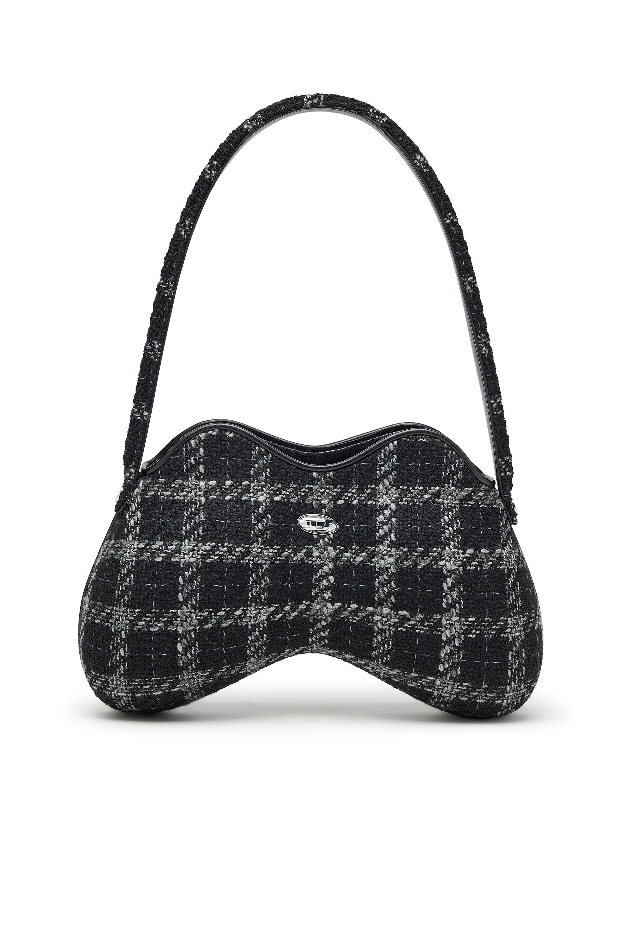 Diesel - DOUBLE-D SHOULDER, Female's Double-D-Shoulder bag with houndstooth motif in ブラック - 2