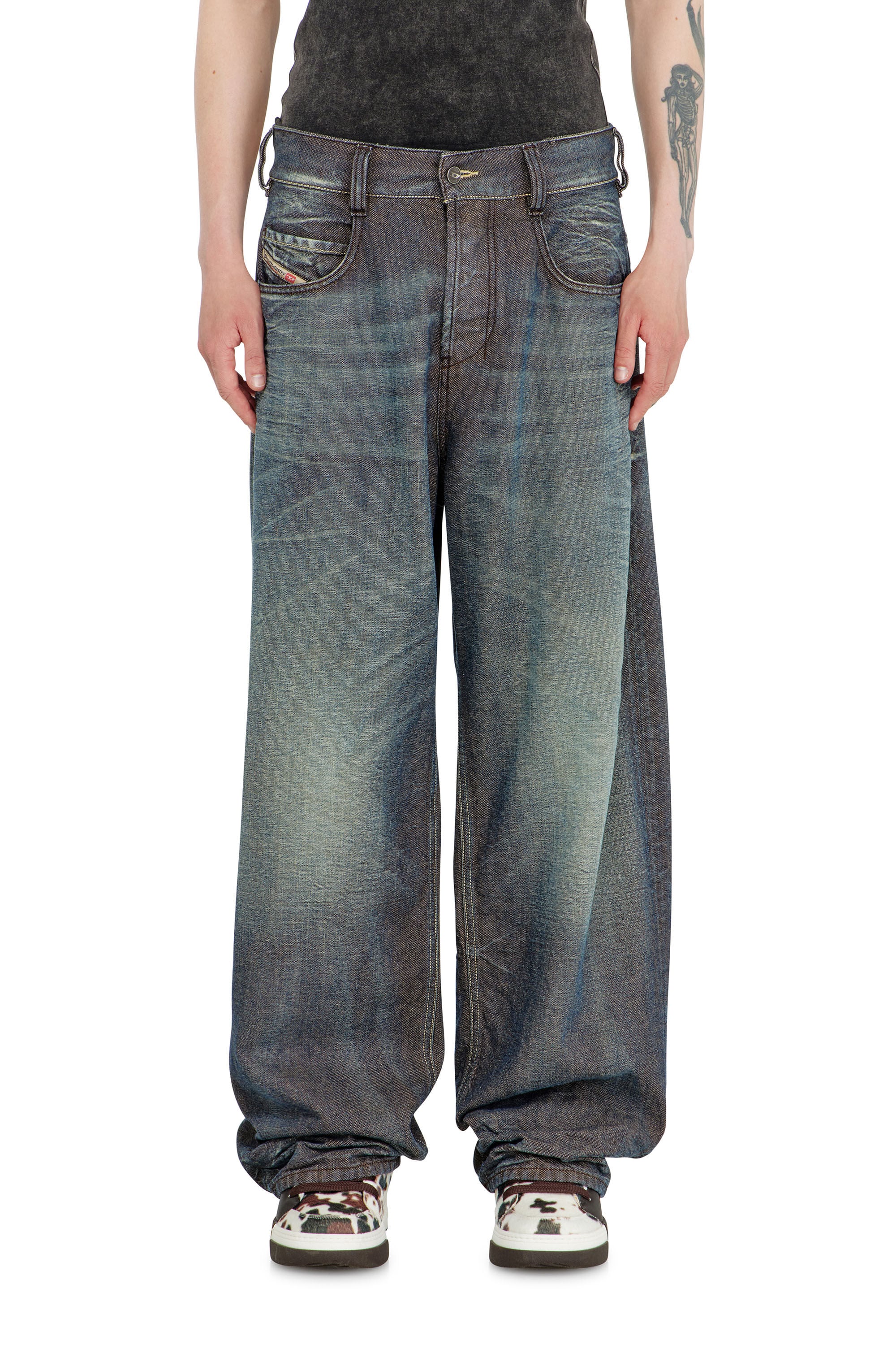 Diesel - Unisex's Relaxed Jeans 1997 D-Enim-M 007EM, ダークブルー - 4