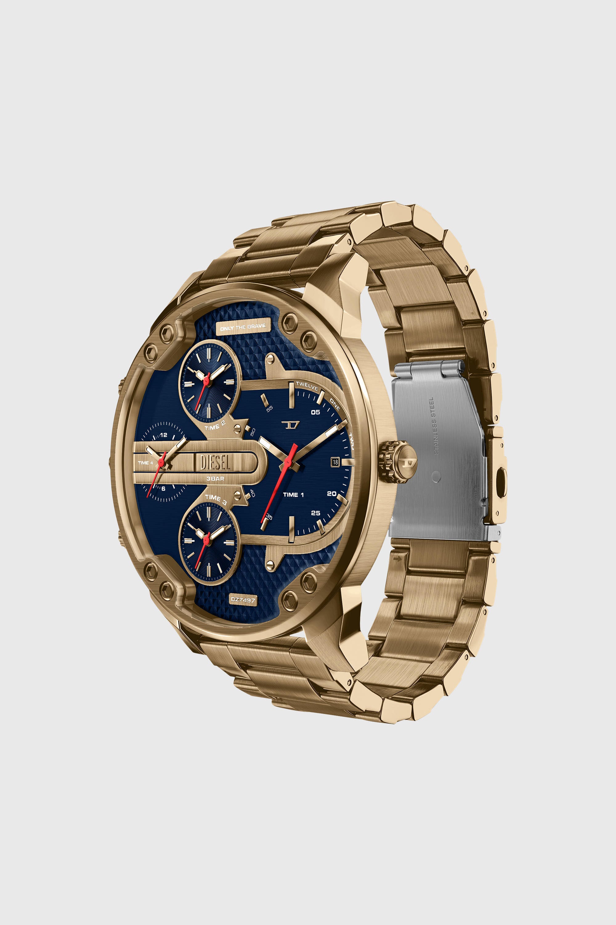 Diesel - DZ7497 WATCH, Male's Mr. Daddy Slim date antique gold-tone stainless steel watch in ゴールド - 5