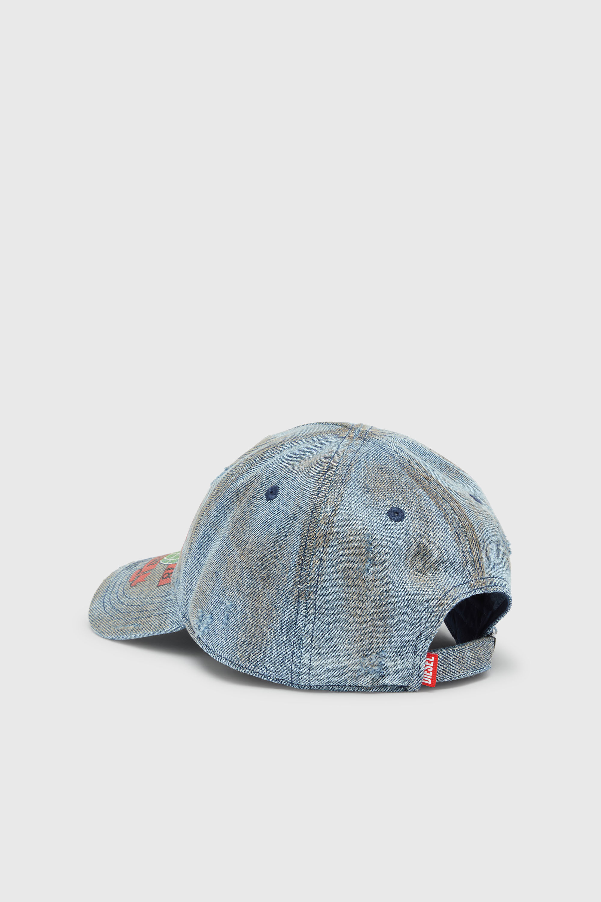 Diesel - C-ROCK, Male's Denim baseball cap with concert graphics in ライトブルー - 2