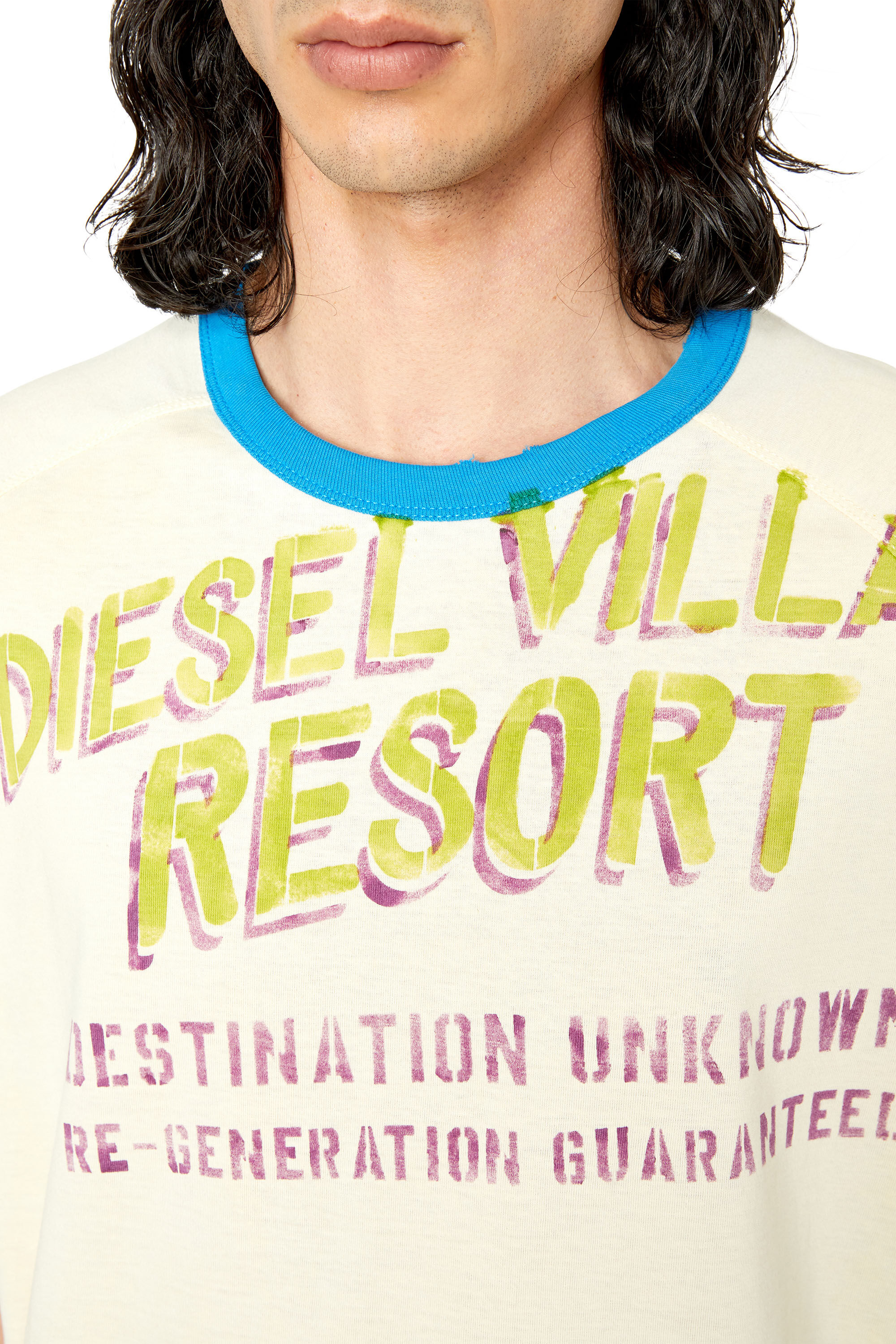 Diesel - T-DIELAN, Male's Tシャツ スリムフィット in ホワイト - 4