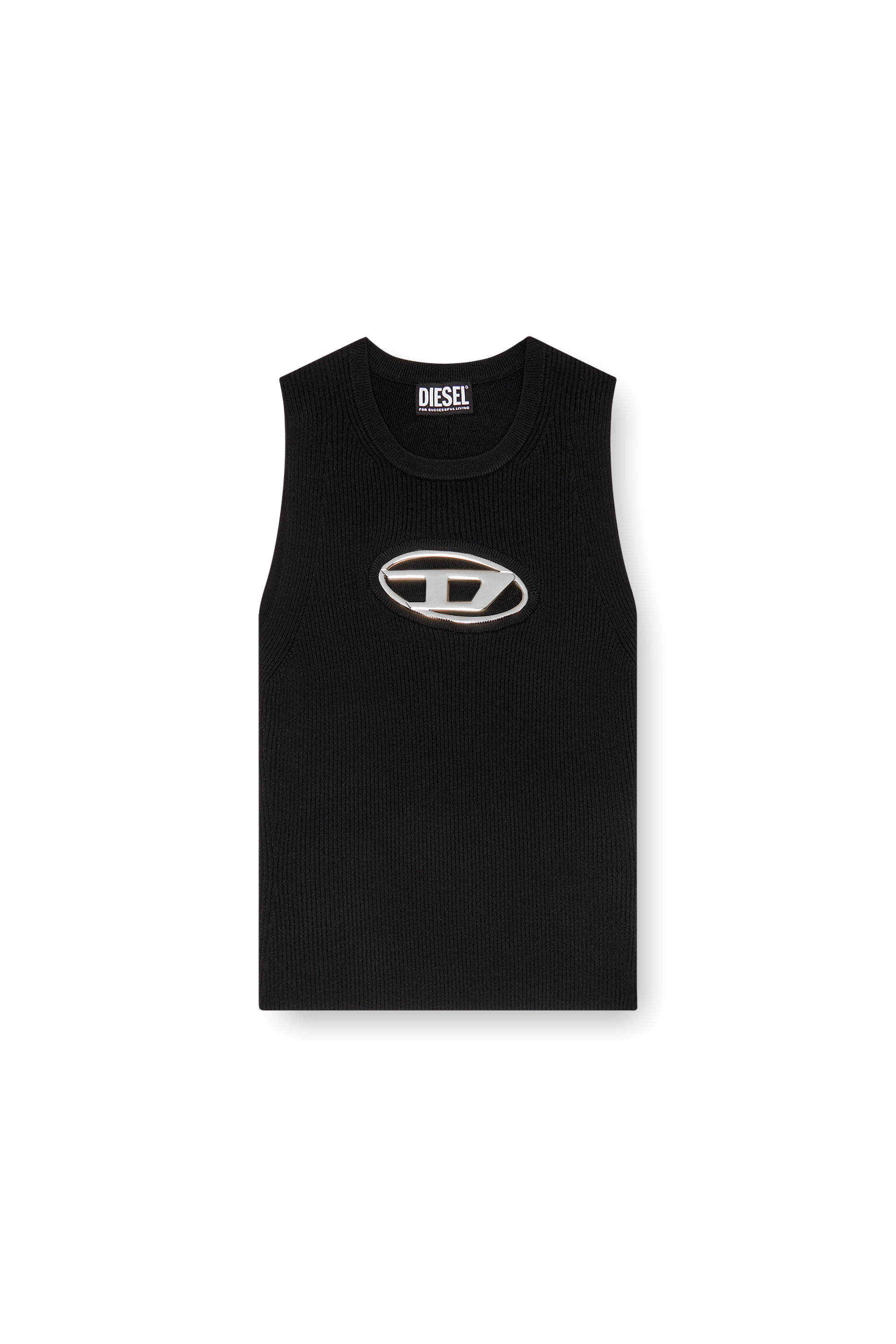 Diesel - M-ONERVA-TOP, Female's ニット in ブラック/ホワイト - 2