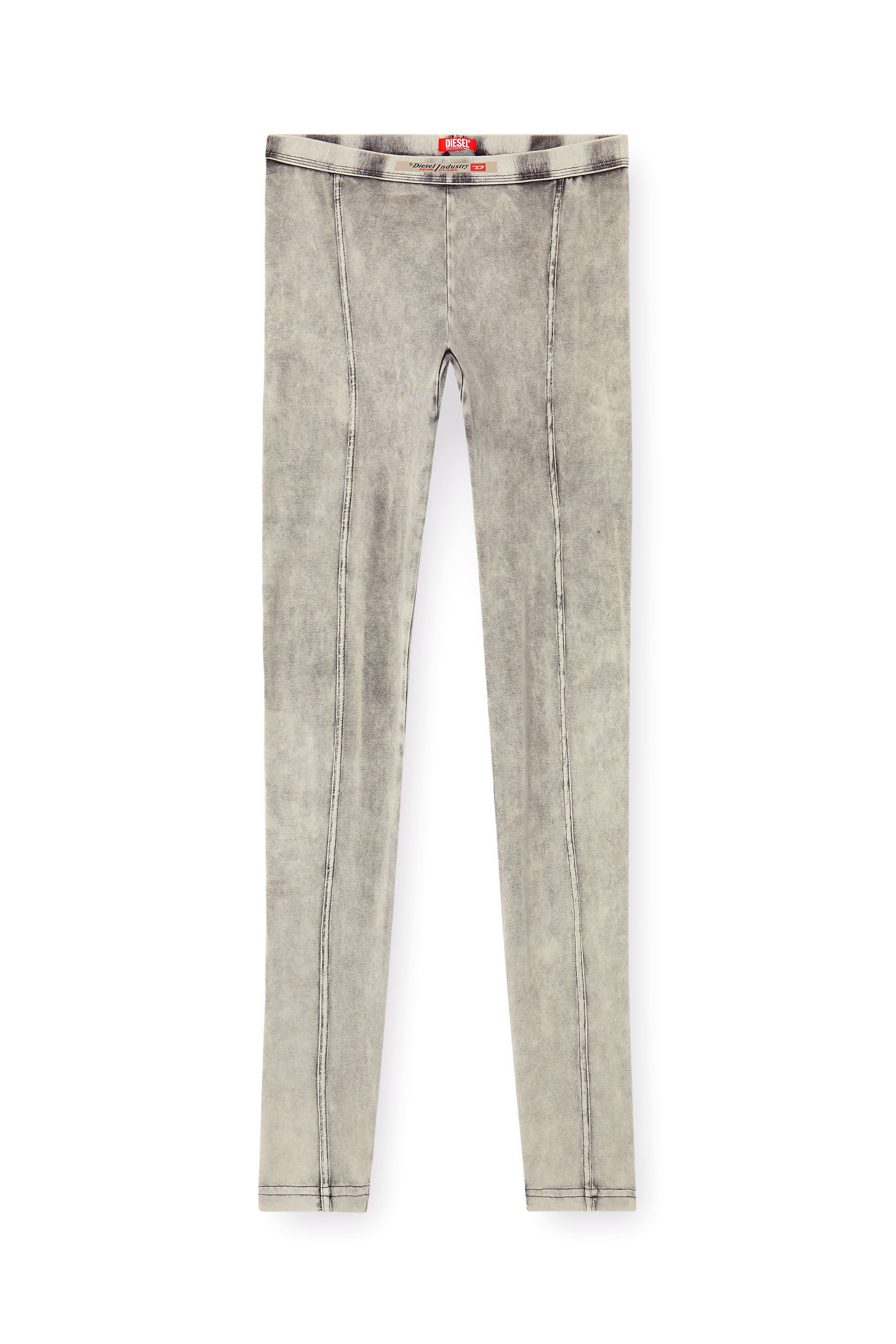 新品DIESEL ディーゼル ロゴレギンス パンツ M ¥18700ユニセックス ATHENA-DNM Jeggings in denim-effect jersey｜グレー