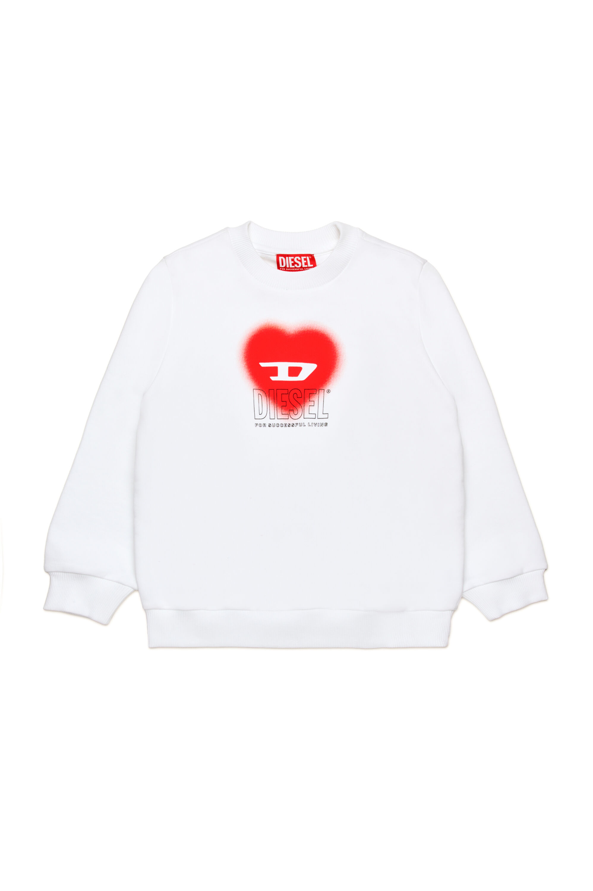 Diesel - SCACUORE, Female's Sweatshirt with heart logo in ホワイト - 1