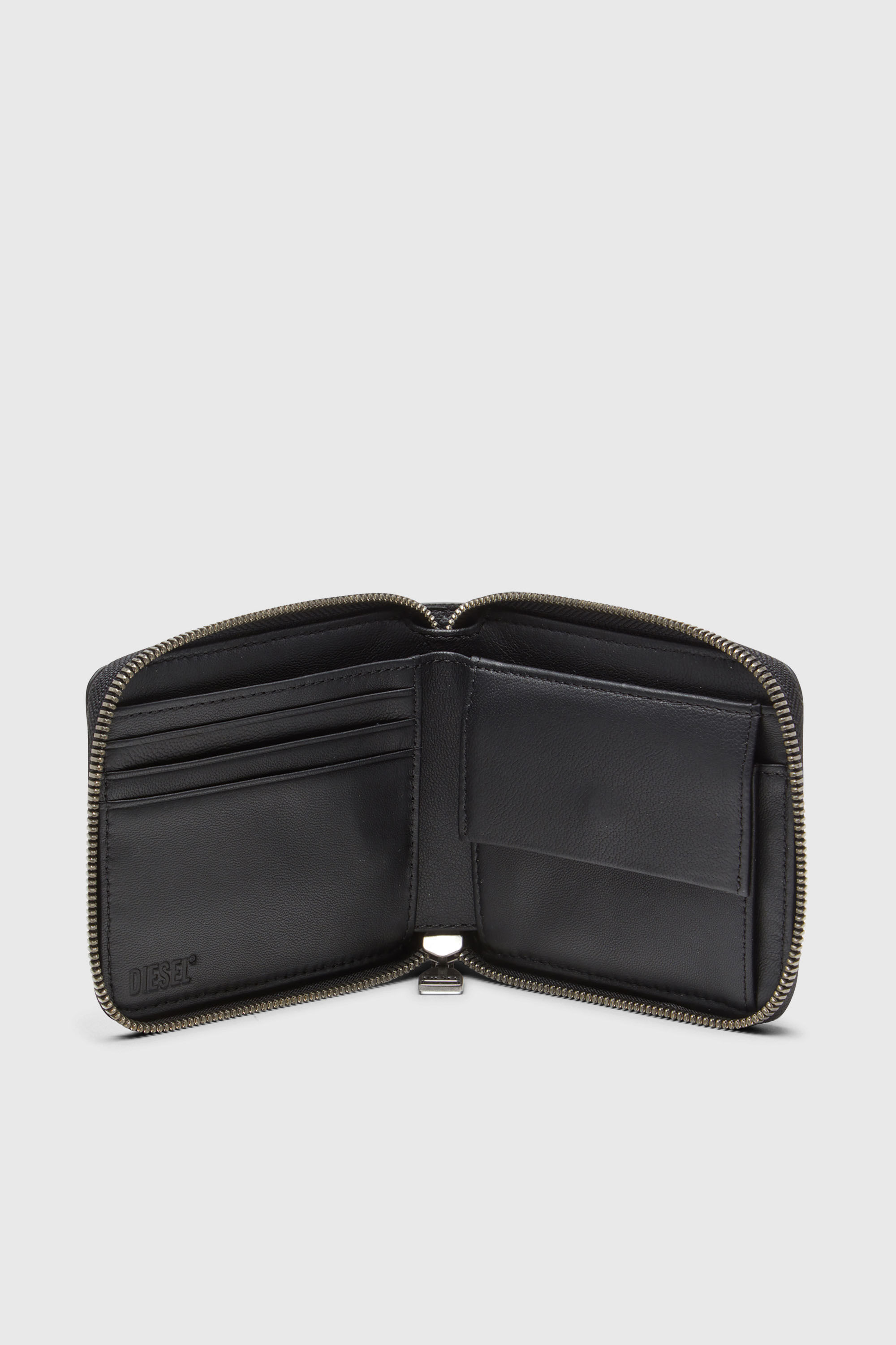DSL 3D- BI FOLD COIN ZIP XS 二つ折りウォレット｜ブラック｜メンズ