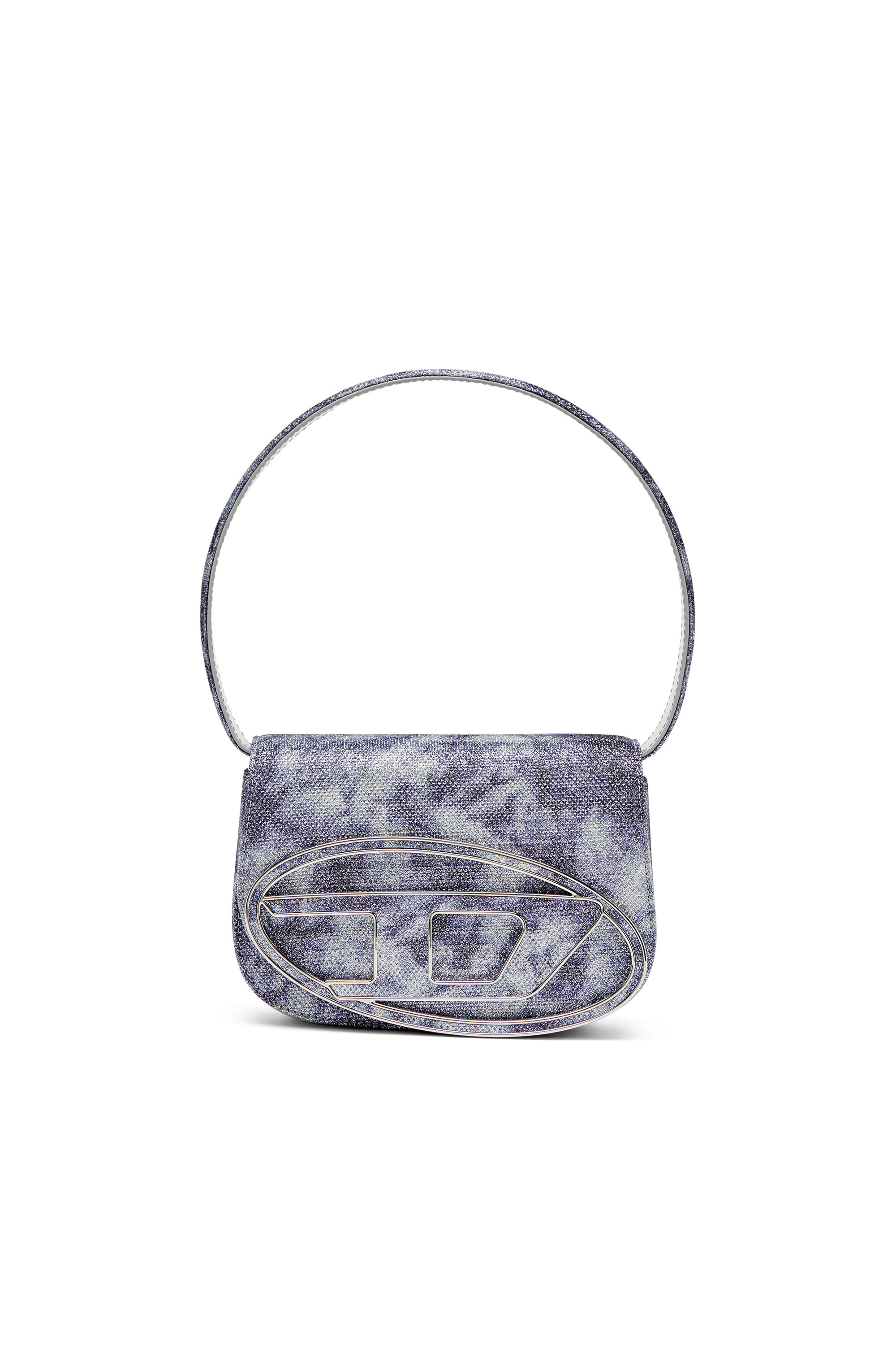 Diesel - 1DR, Female's 1DR-Iconic shoulder bag in shimmer fabric in ブルー - 2