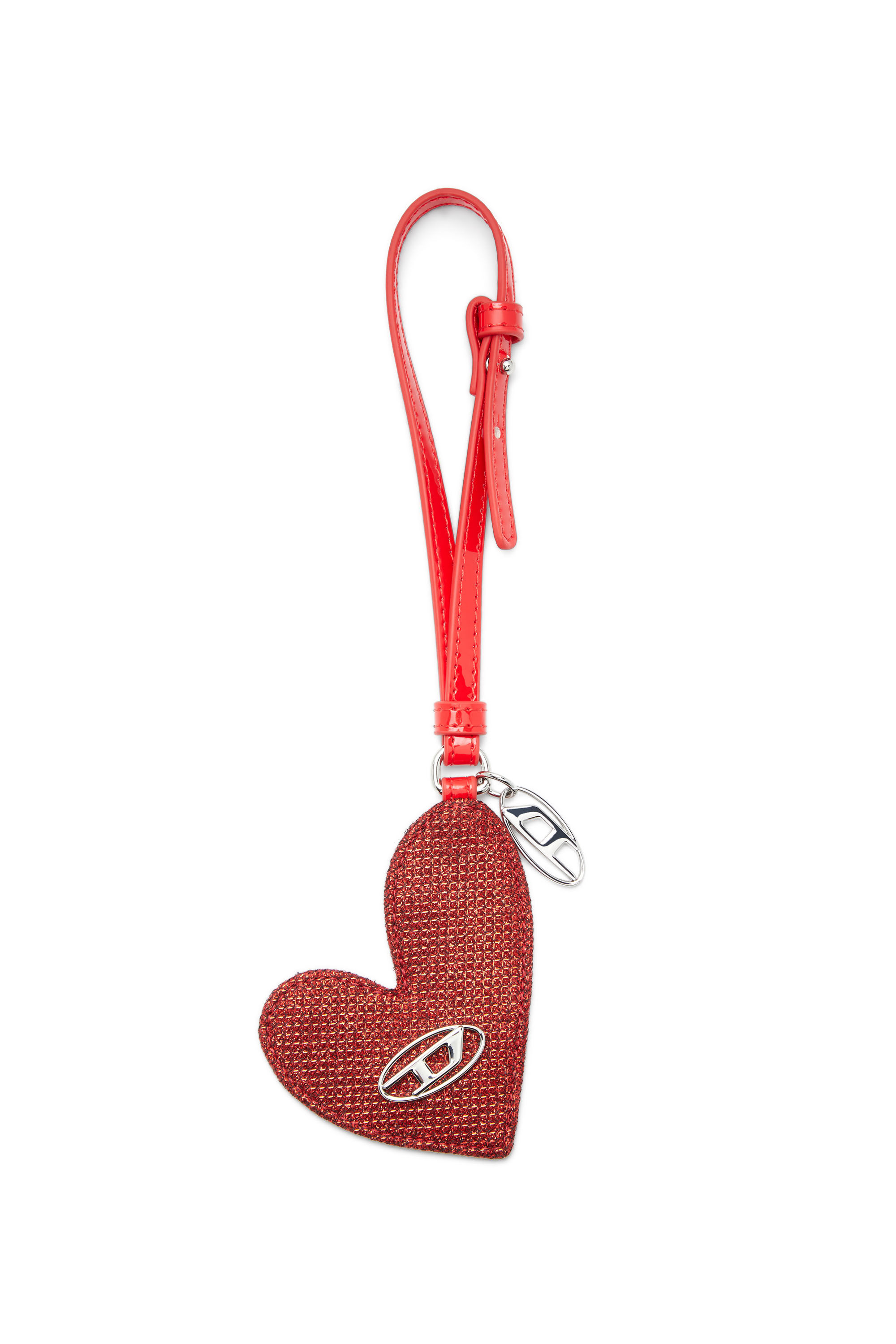 Diesel - PLAY MIRROR, Female's Heart charm with logo in metal in レッド - 1