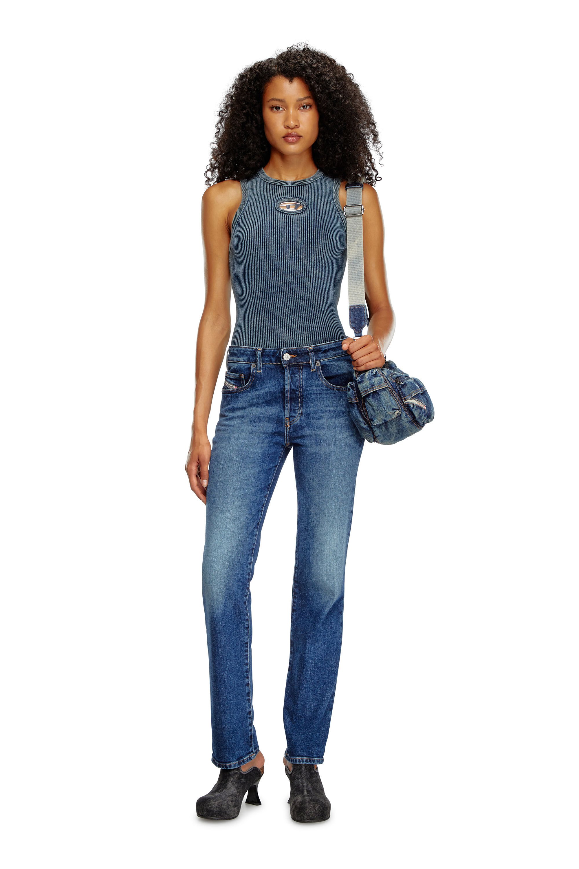 Diesel - Female's Regular Jeans 1989 D-Mine 09I28, ダークブルー - 1