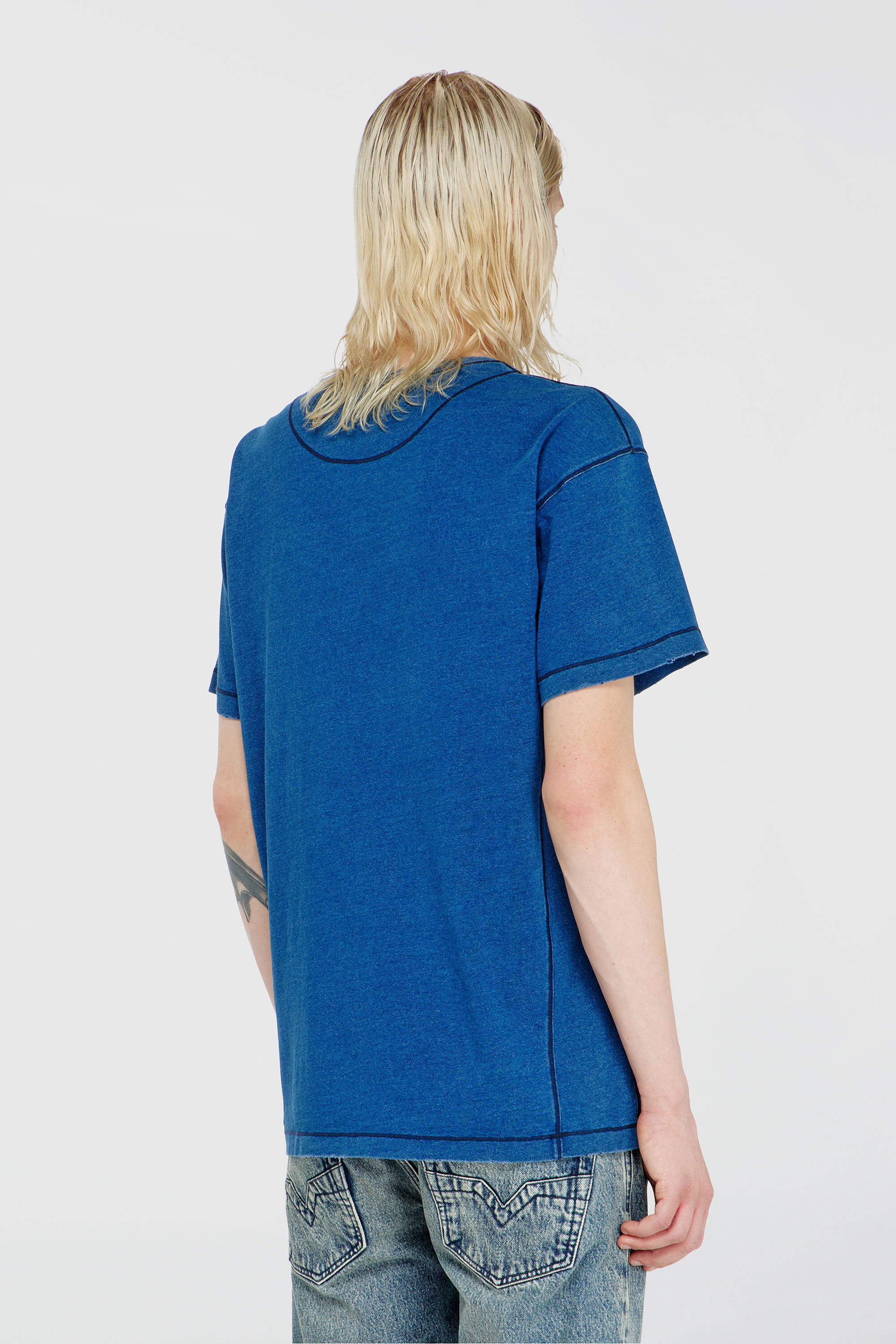 Diesel - T-NOX, Male's Tシャツ in ミディアムブルー - 4