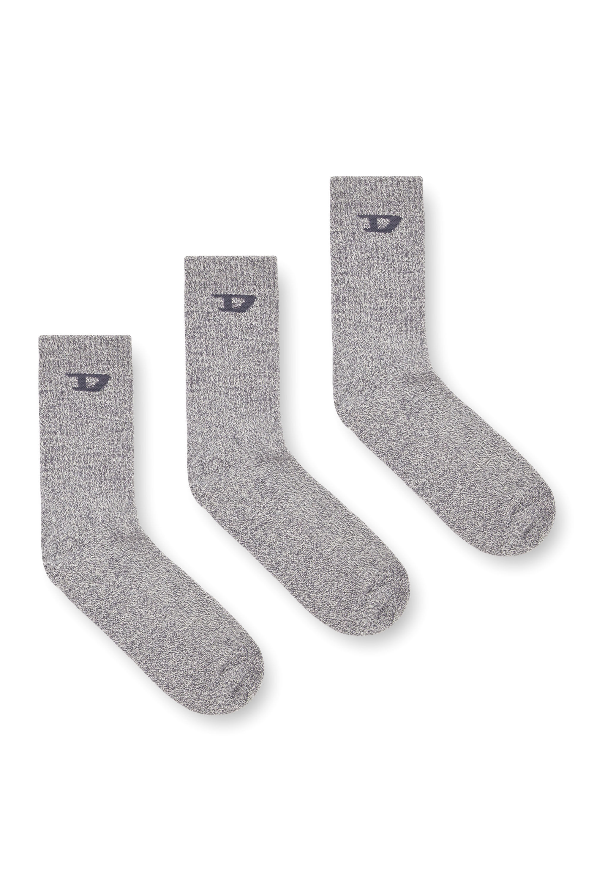 Diesel - SKM-D-TENNIS-CREW-17.5-S, Male's Cotton sock with cushioned sole in ライトグレー - 1