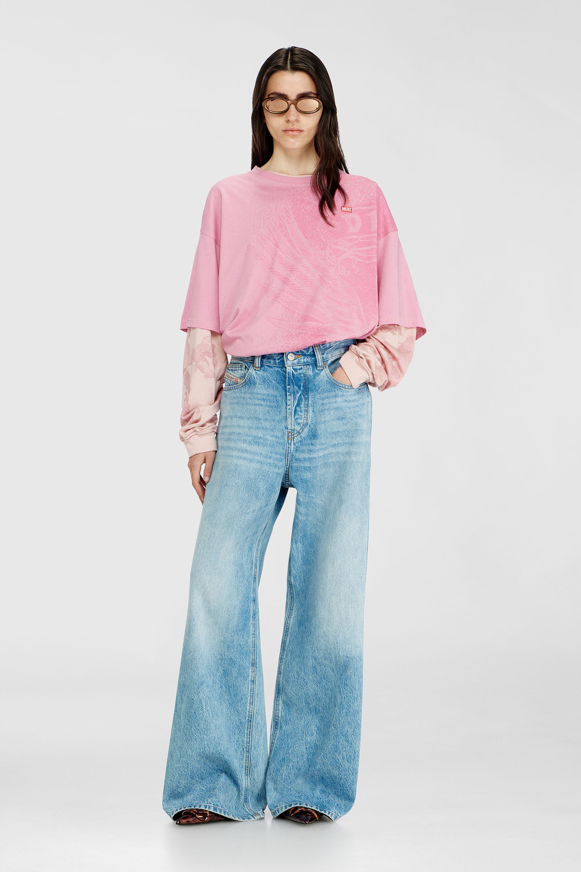 Diesel - Unisex's Relaxed Jeans 1996 D-Sire 09I29, ライトブルー - 1
