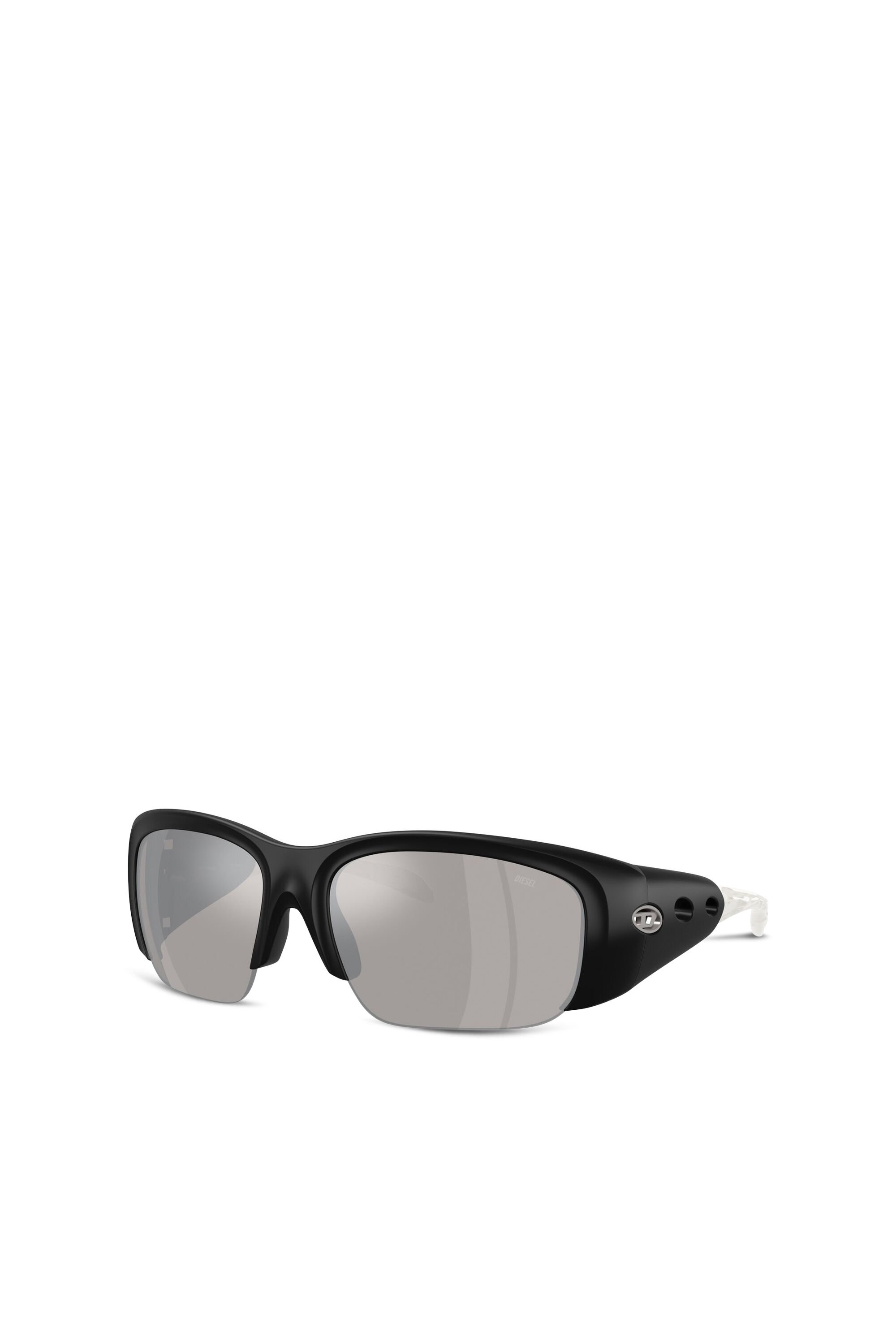 Diesel - 0DL3016U, Unisex's Wrap-around shape sunglasses in ブラック/グレー - 4