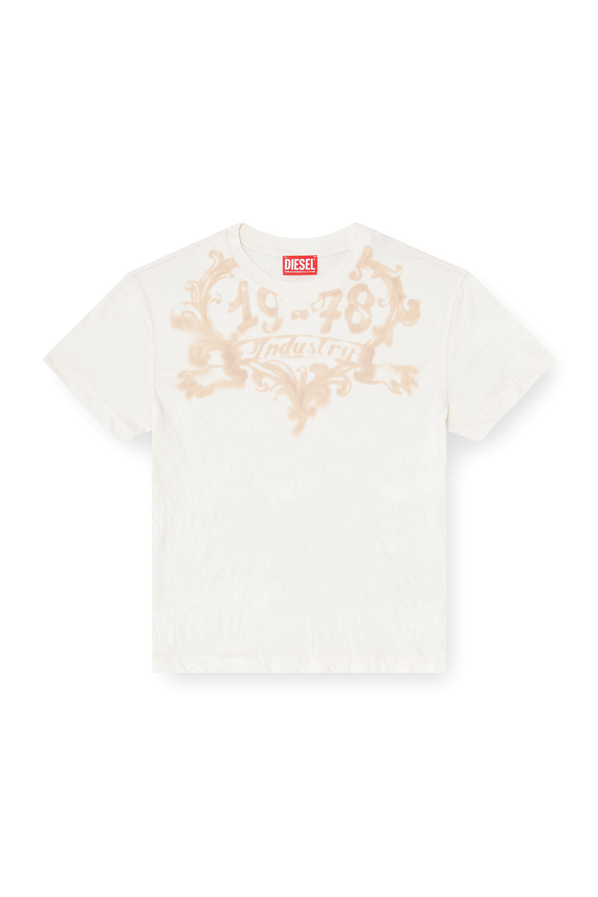 Diesel - T-ILA-AA5, Female's Tシャツ in ホワイト/ピンク - 2