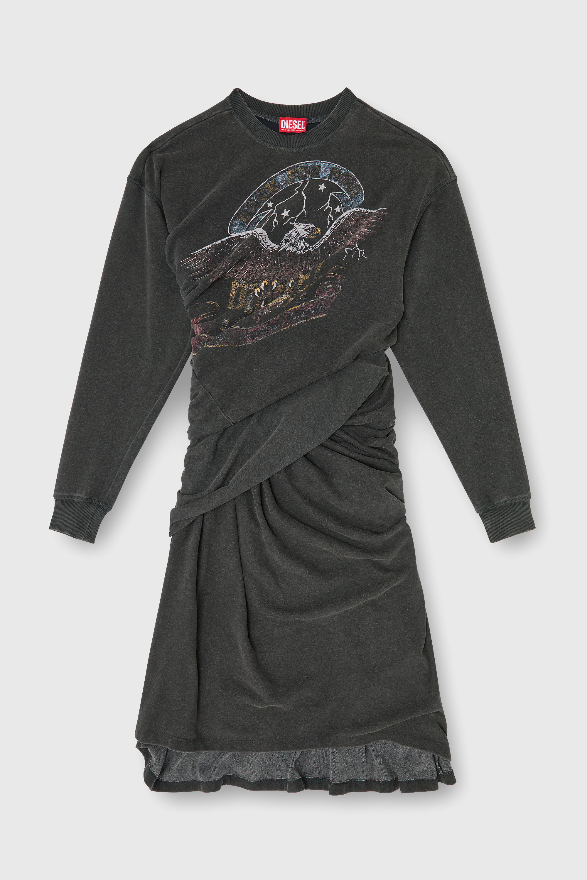 Diesel - D-NENCY, Female's Sweatshirt dress with concert graphics in null - 2