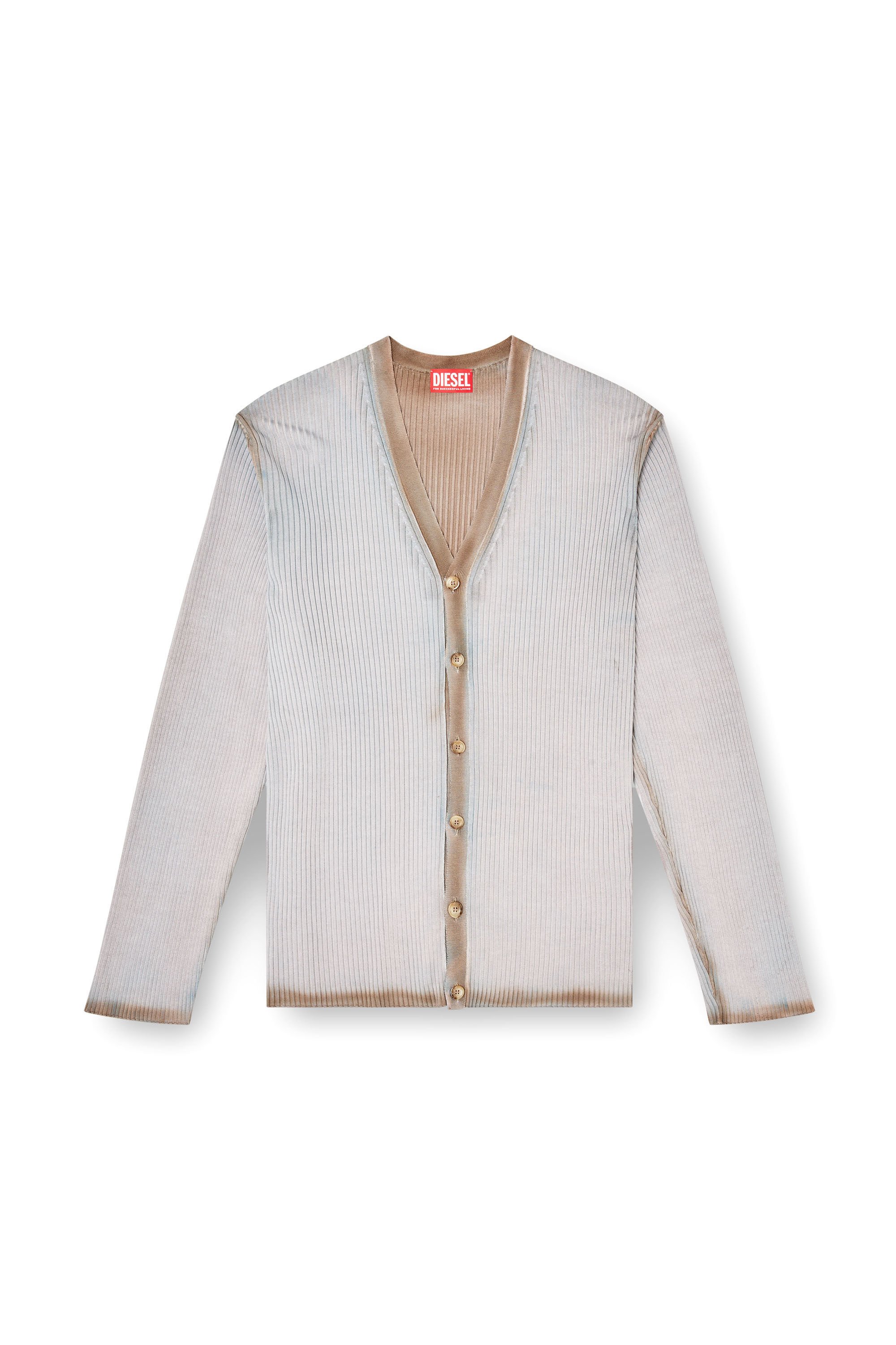 Diesel - K-VILMO, Male's Dégradé cardigan in グレー/ブラウン - 2