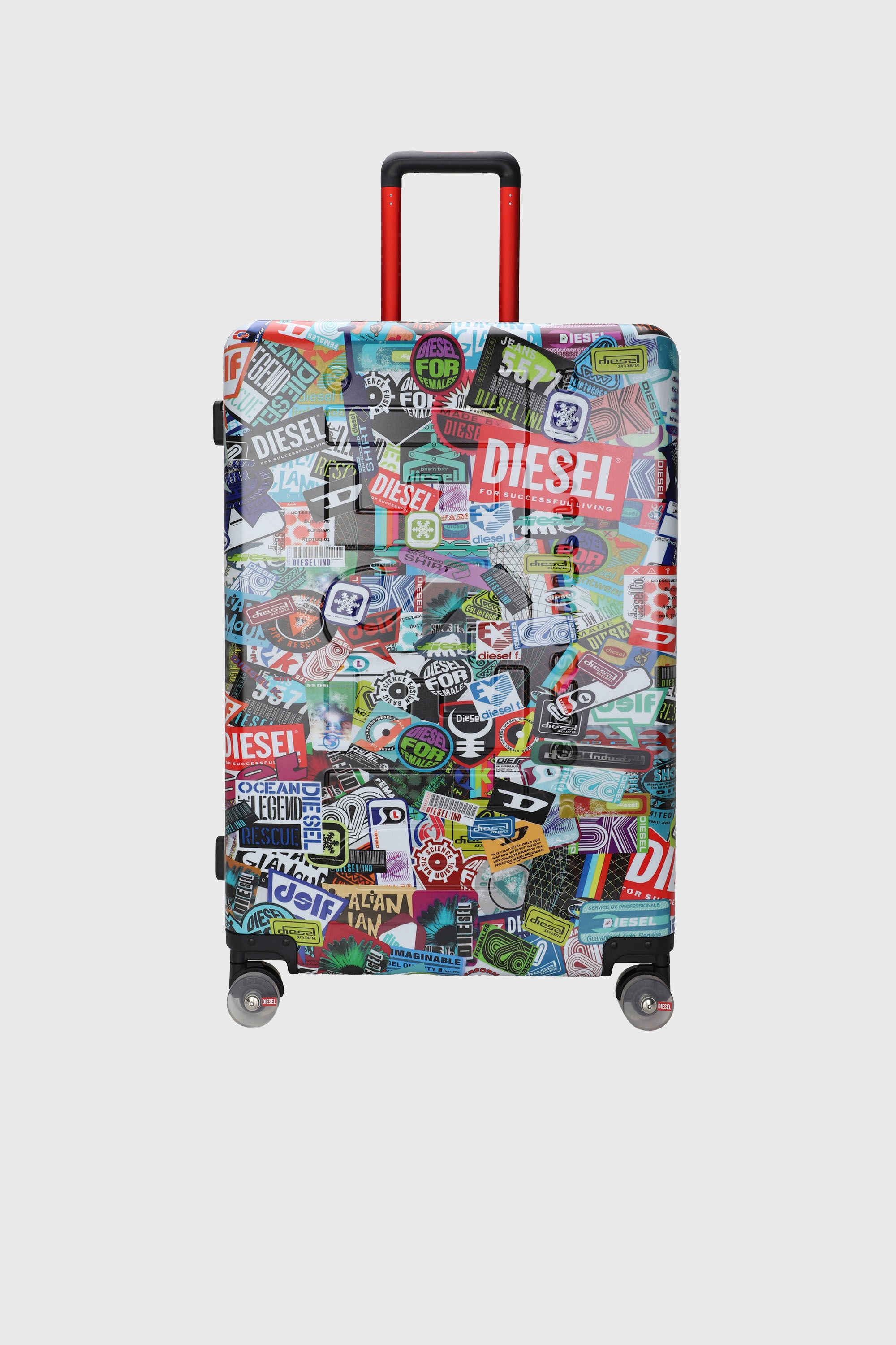 Diesel - DIESEL PC PRINTED TROLLEY-STICKERS- DSL0, Unisex's Sticker style suitcase size L in マルチカラー - 1