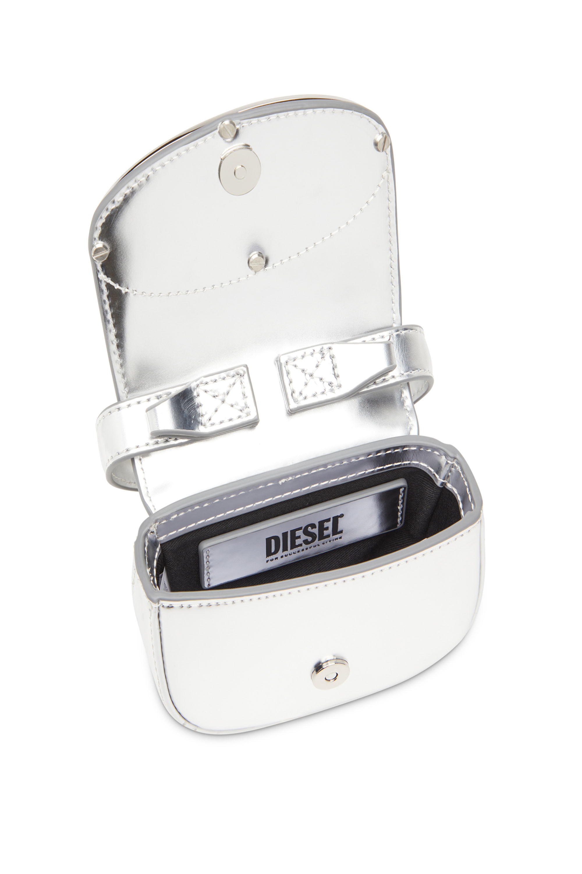 Diesel - 1DR-XS-S, Female's カウレザーショルダーバッグXS in シルバー - 5