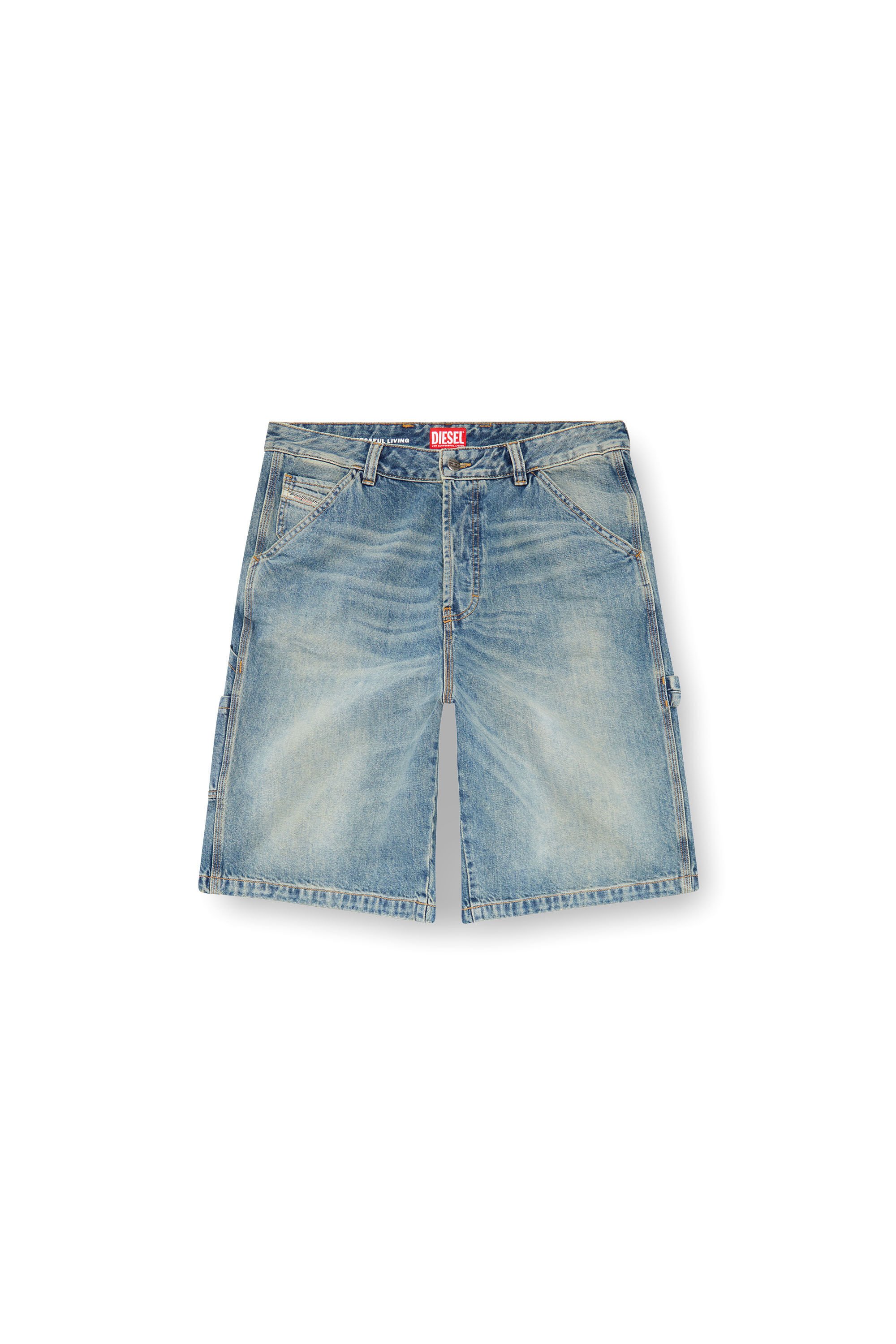 Diesel - D-LIVERY-SHORT, Male's Denim utility shorts in ライトブルー - 2