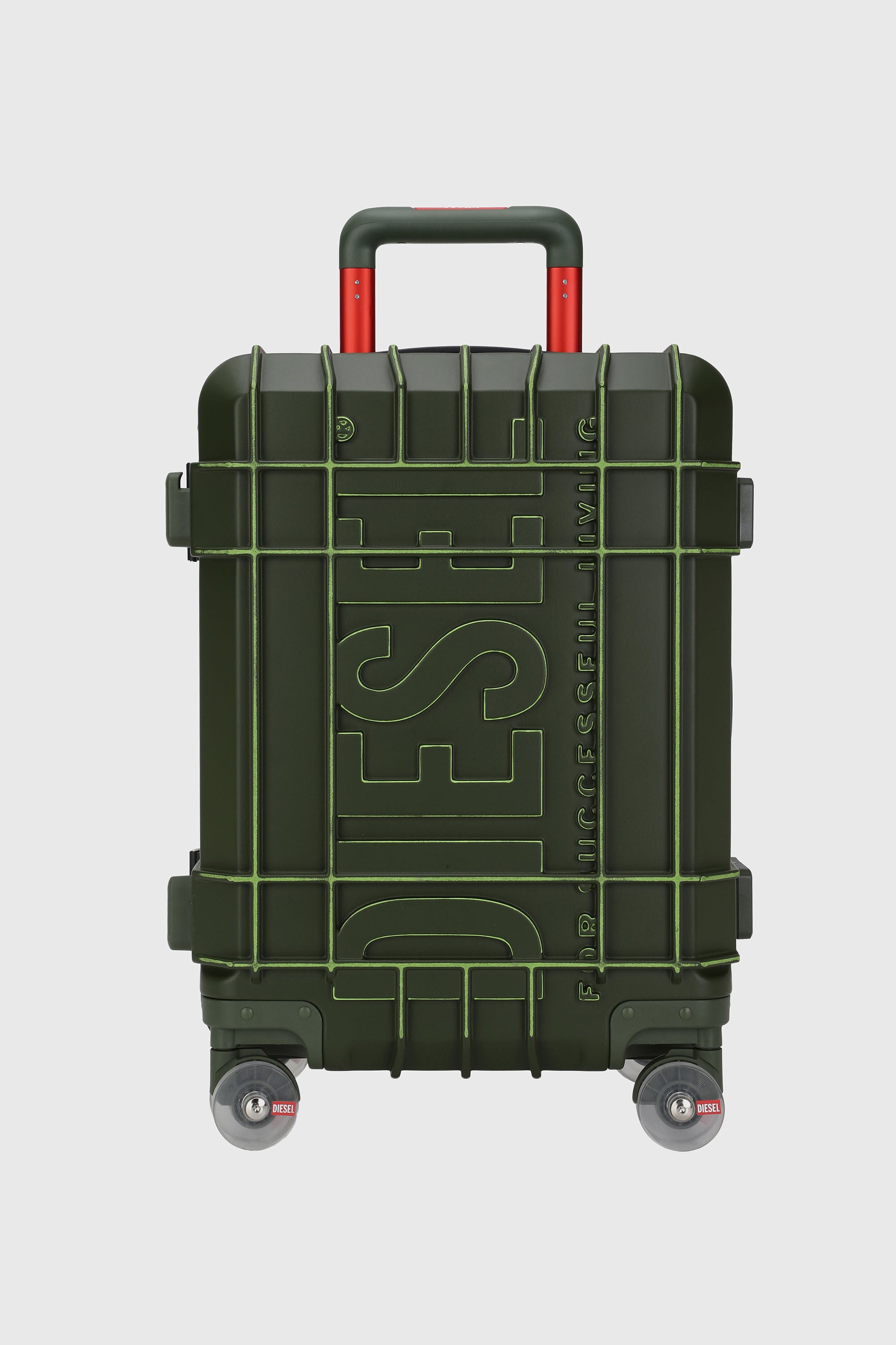 Diesel - DIESEL PC STRONG IMAGE TROLLEY- DSL003, Unisex's Rugged suitcase size S in ミリタリーグリーン - 1