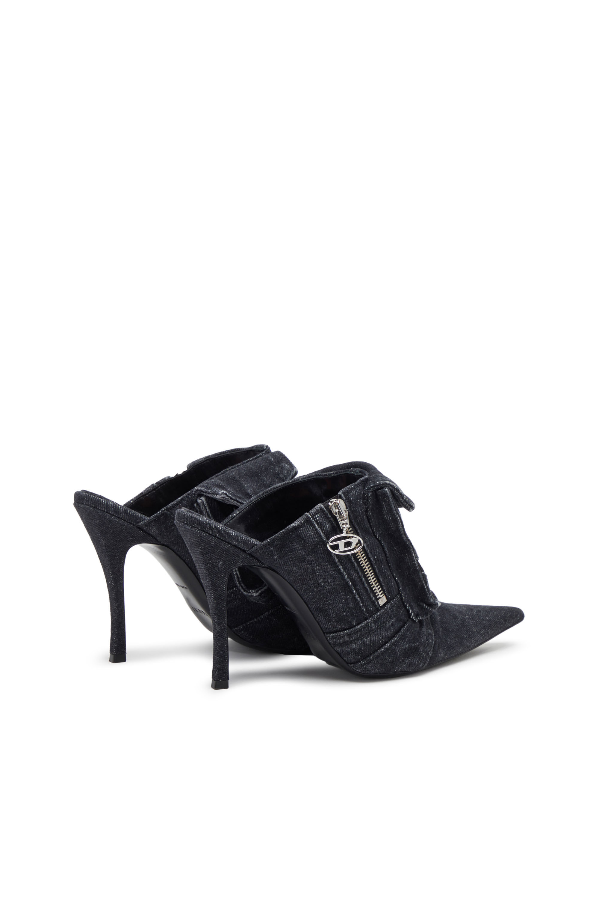 Diesel - D-VENUS POCKET ML, Female's デニムミュール in ブラック - 4