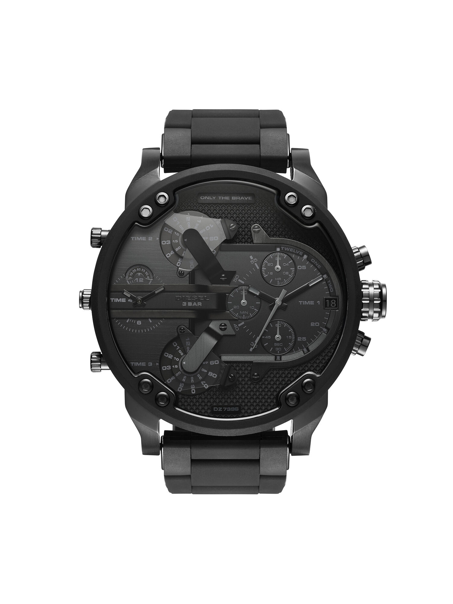 Diesel - DZ7396, Male's Detailed black dial watch, 55 mm in ブラック - 1