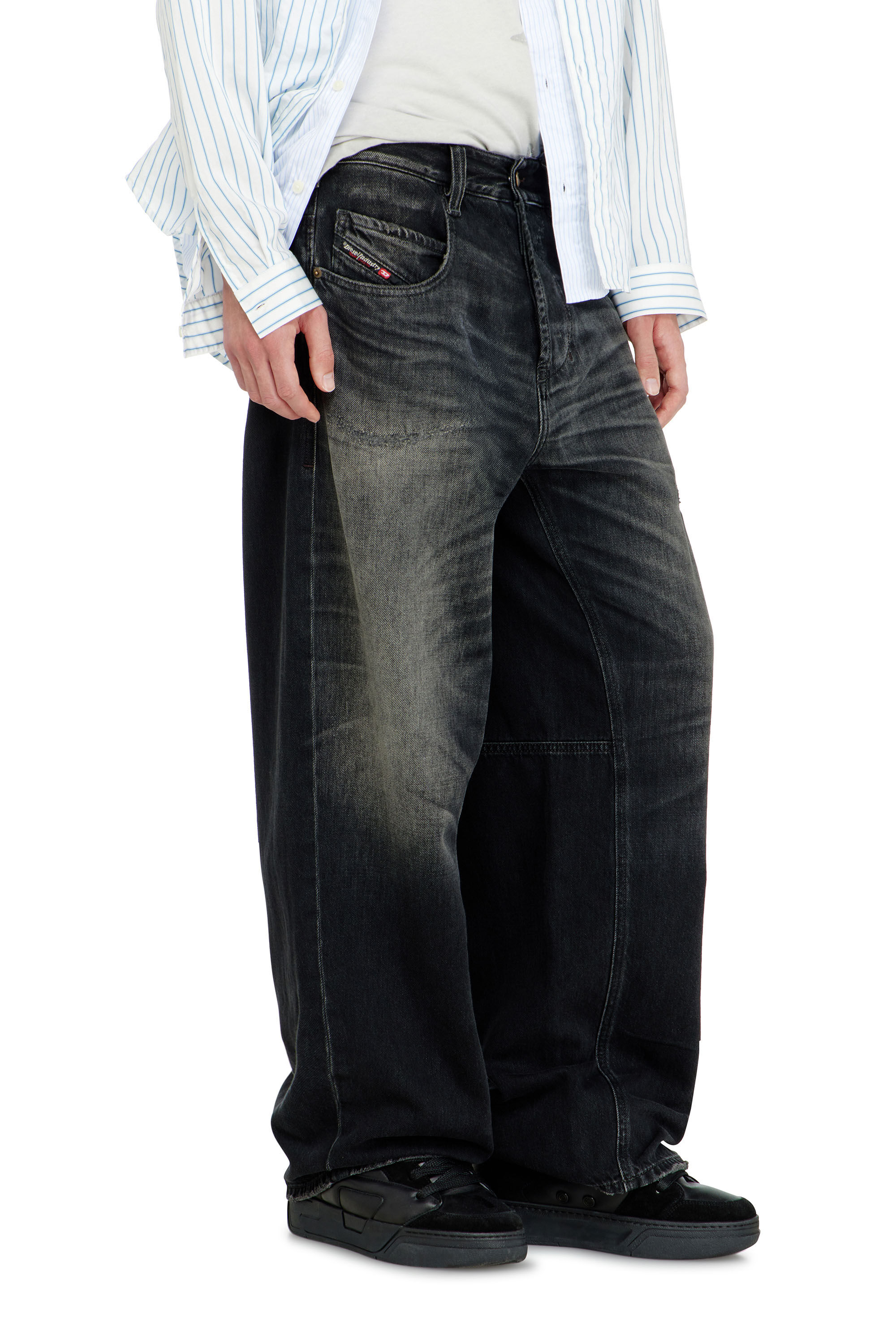 Diesel - Unisex's Relaxed Jeans 1997 D-Enim-M 09P65, ブラック/ダークグレー - 9