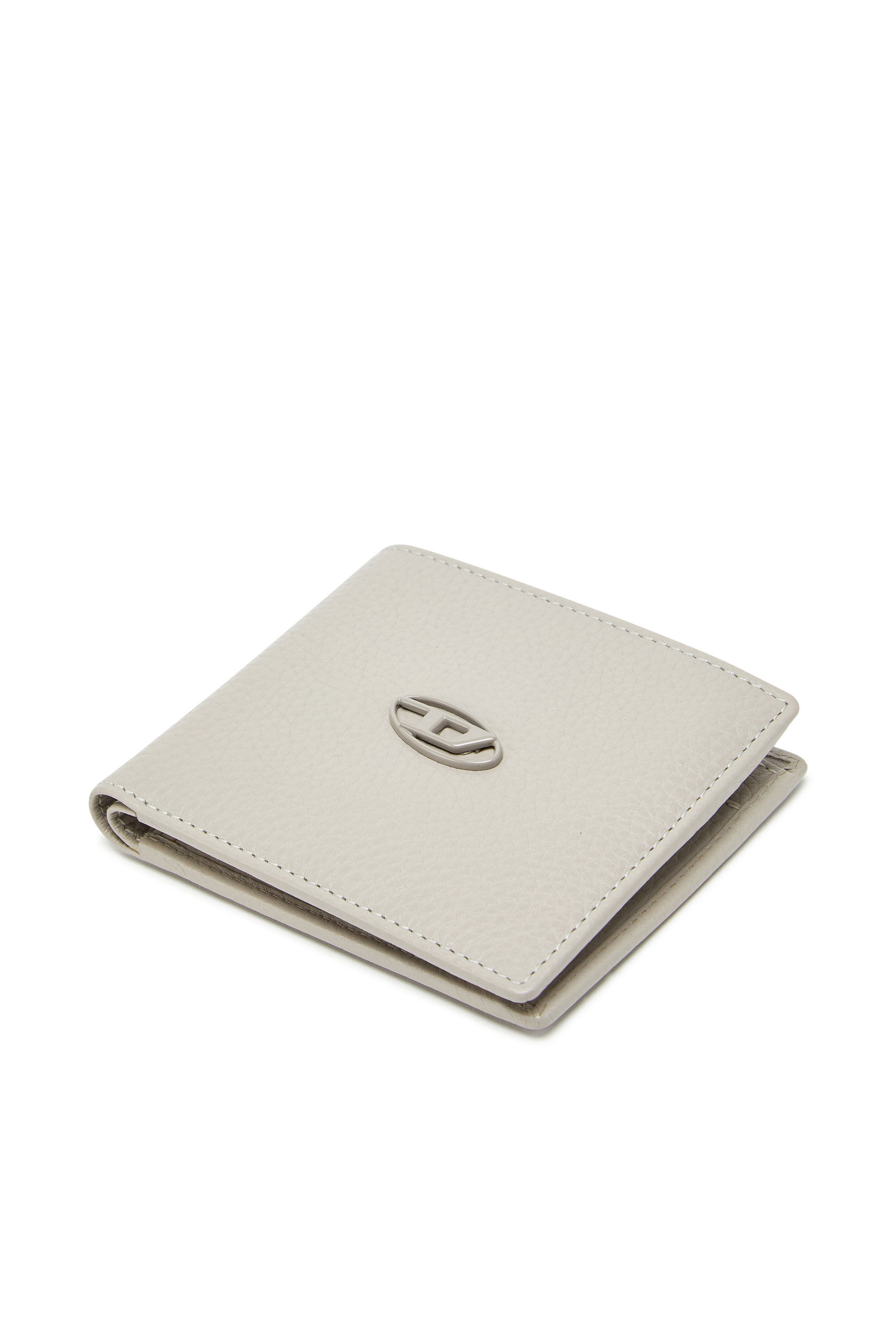 Diesel - BI FOLD COIN S, Male's カウレザー二つ折りウォレット in ライトグレー - 4