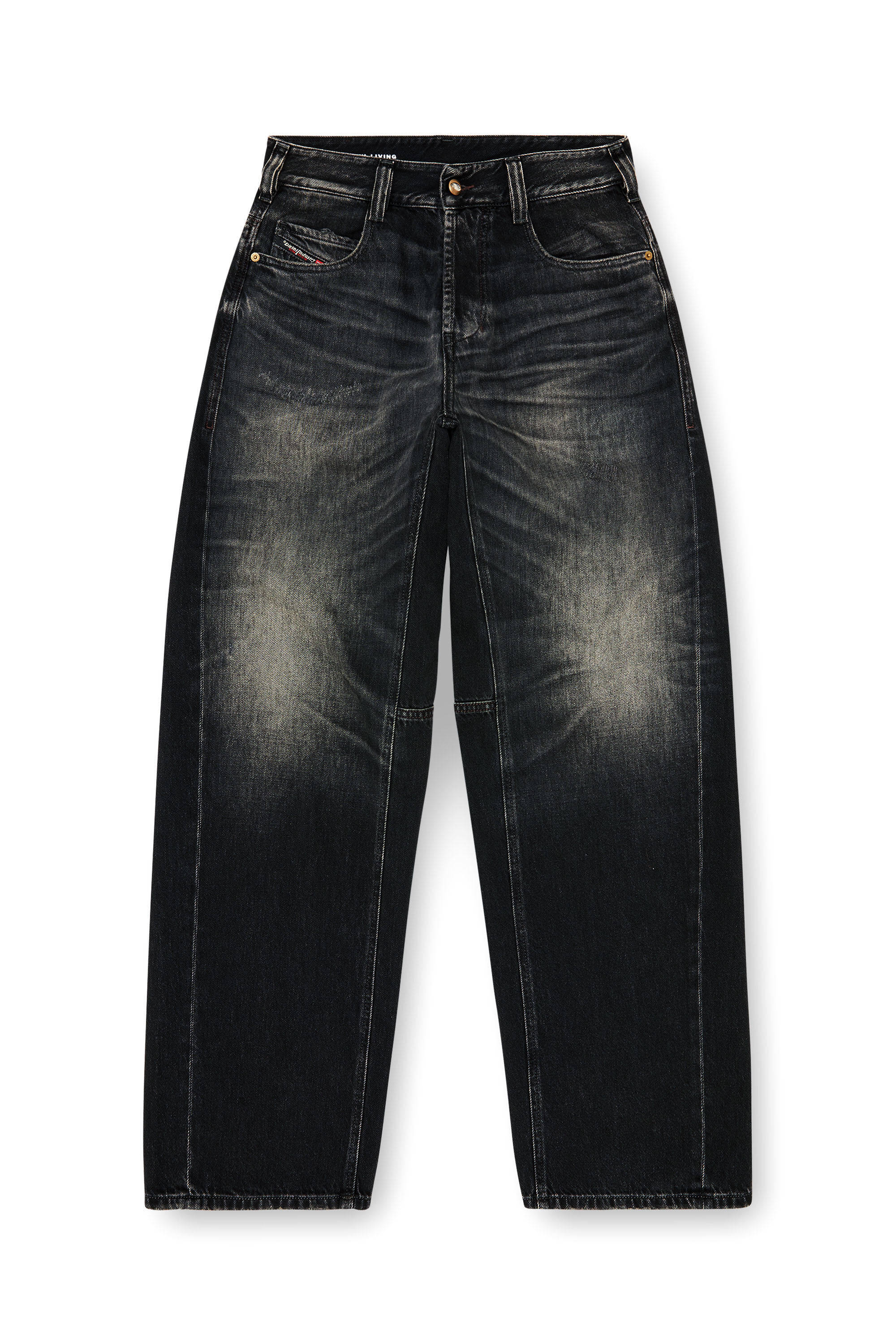 Diesel - Unisex's Relaxed Jeans 1997 D-Enim-M 09P65, ブラック/ダークグレー - 8