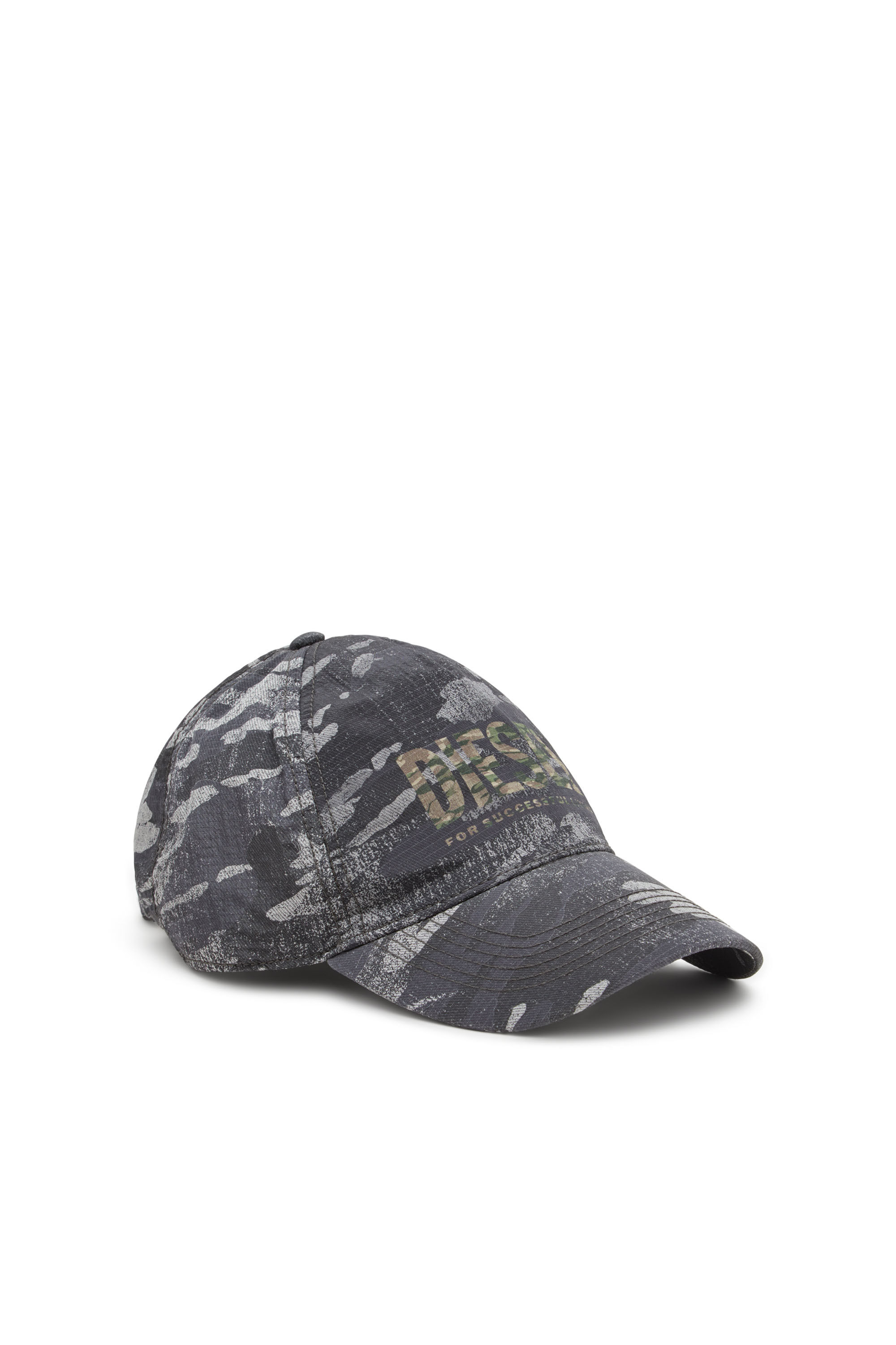 Diesel - C-ALVIN-UTLT, Male's Baseball hat with camo print in ブラック - 1