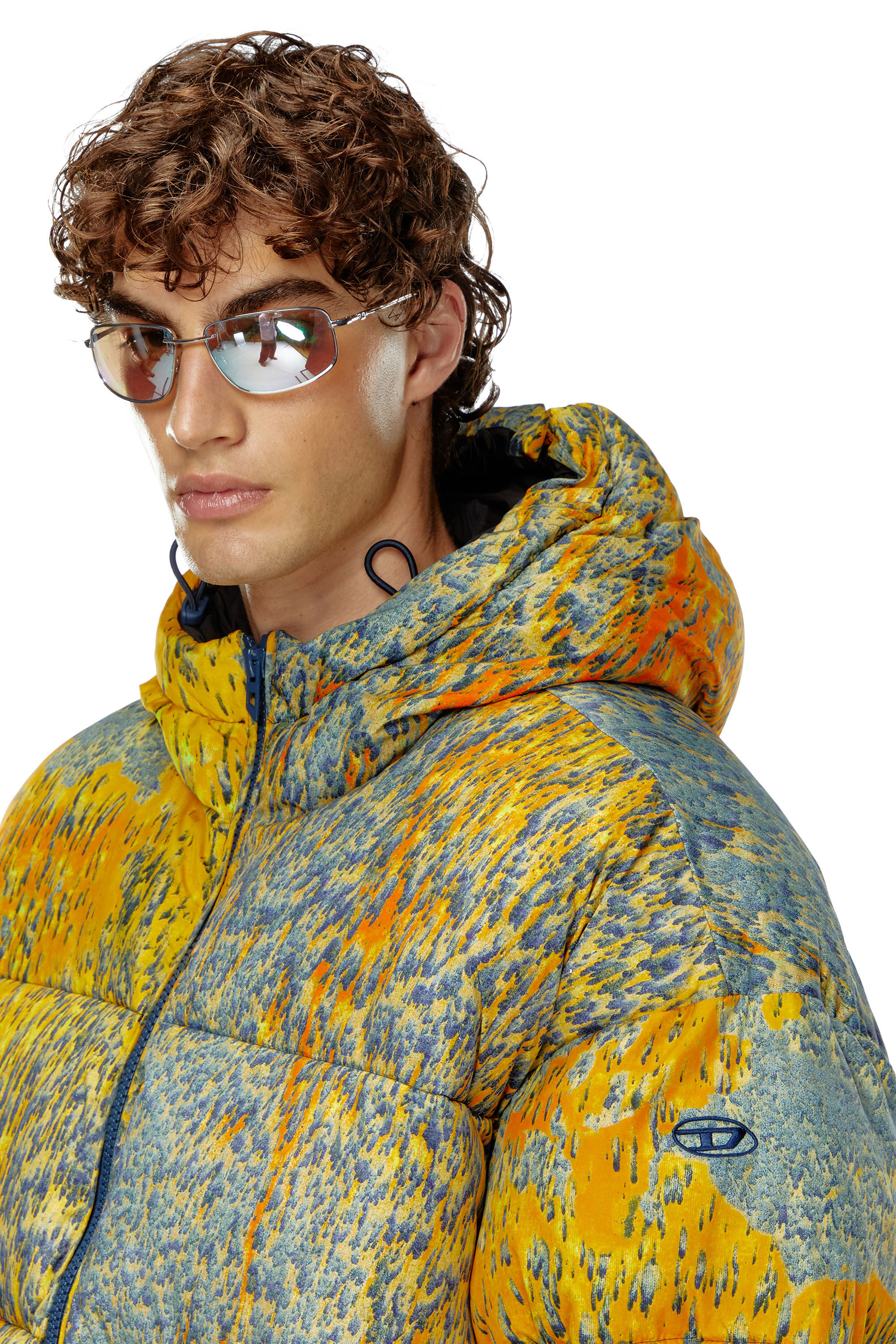 W-BOGAERT Puffer jacket with acid rain effect｜マルチカラー  