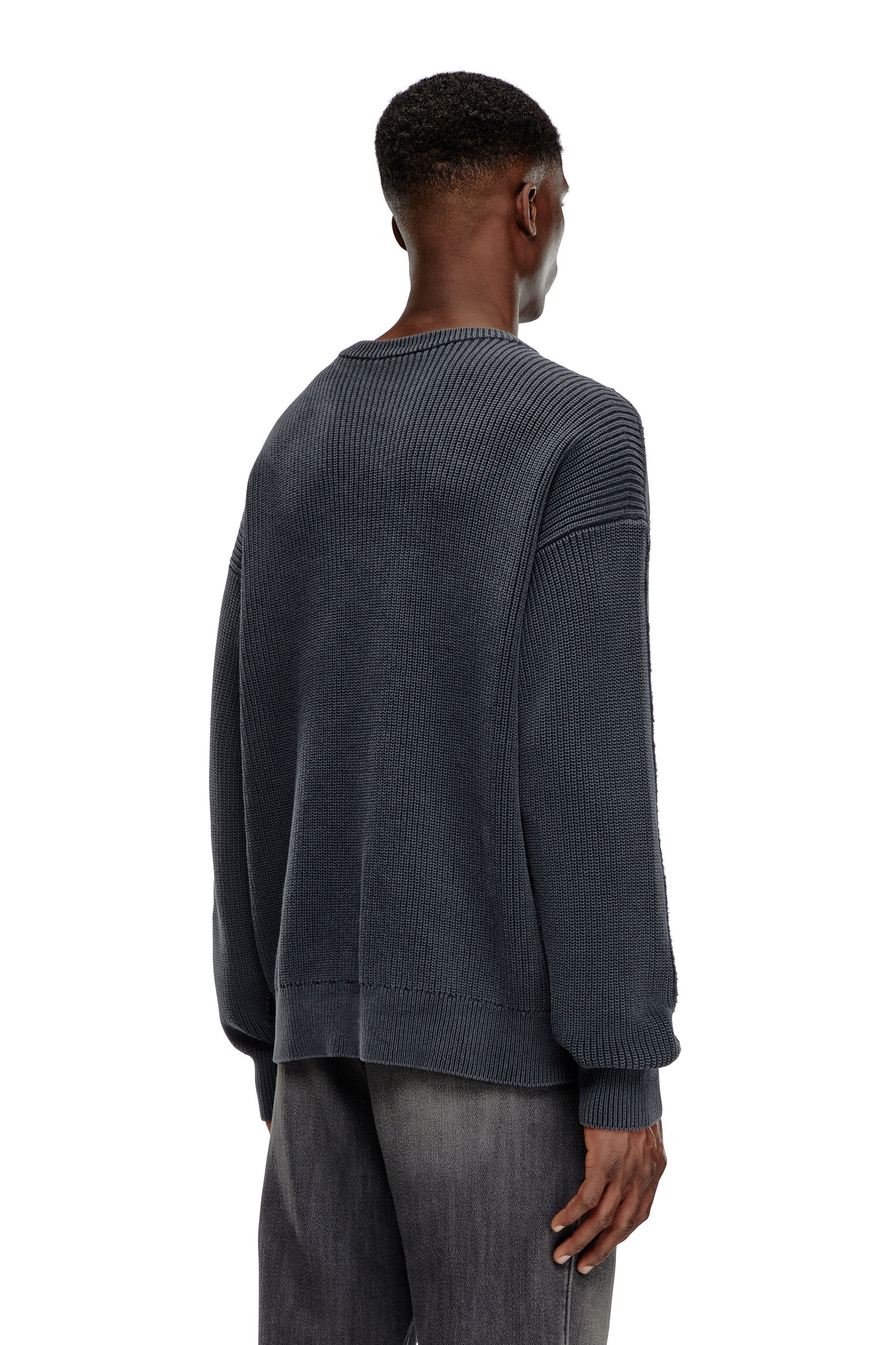 K-OBERTO-ROUND Hybrid jersey and knit jumper｜グレー｜メンズ