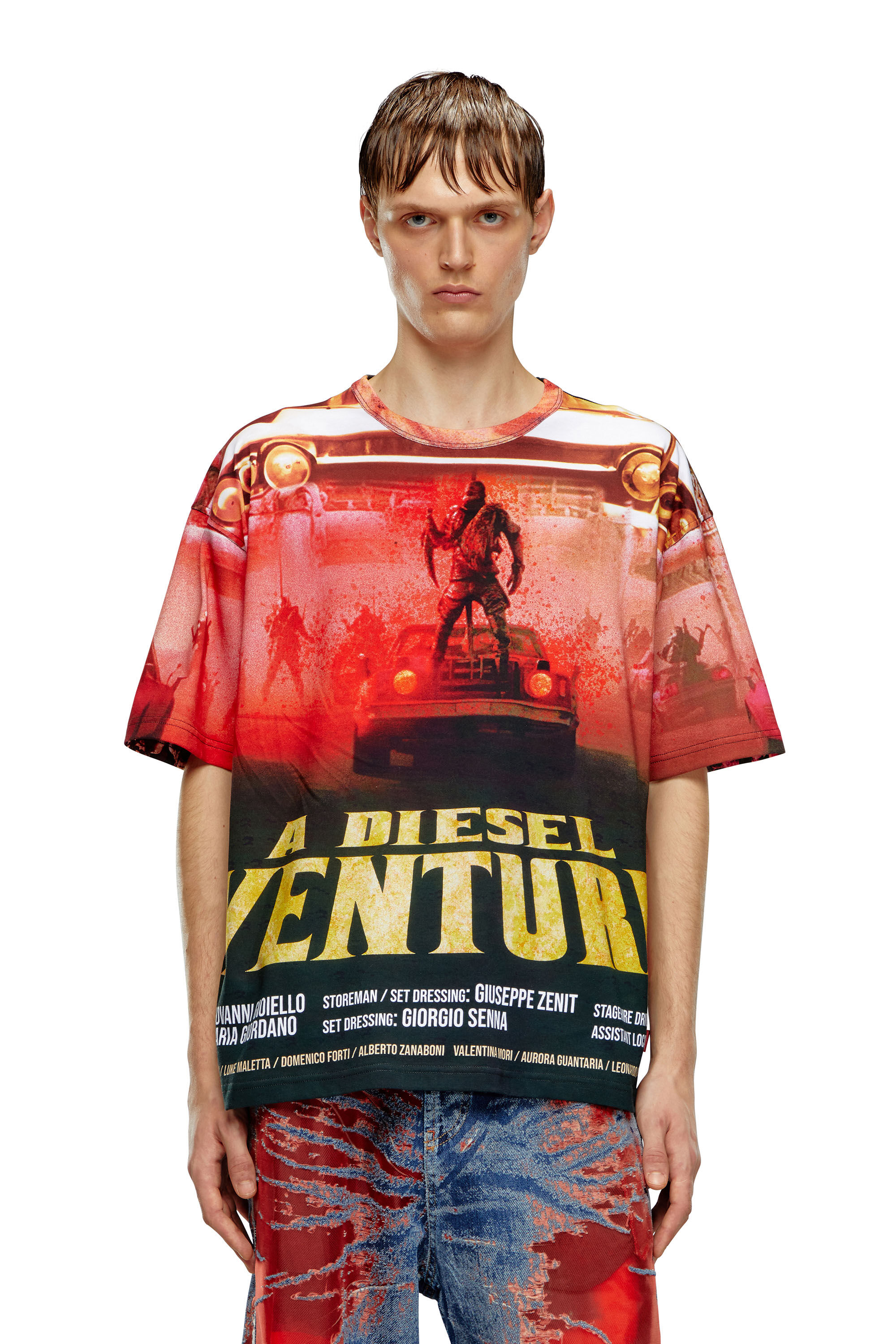Diesel メンズ Tシャツ T-BOXT-ADVENTURE ディーゼル フィルム 