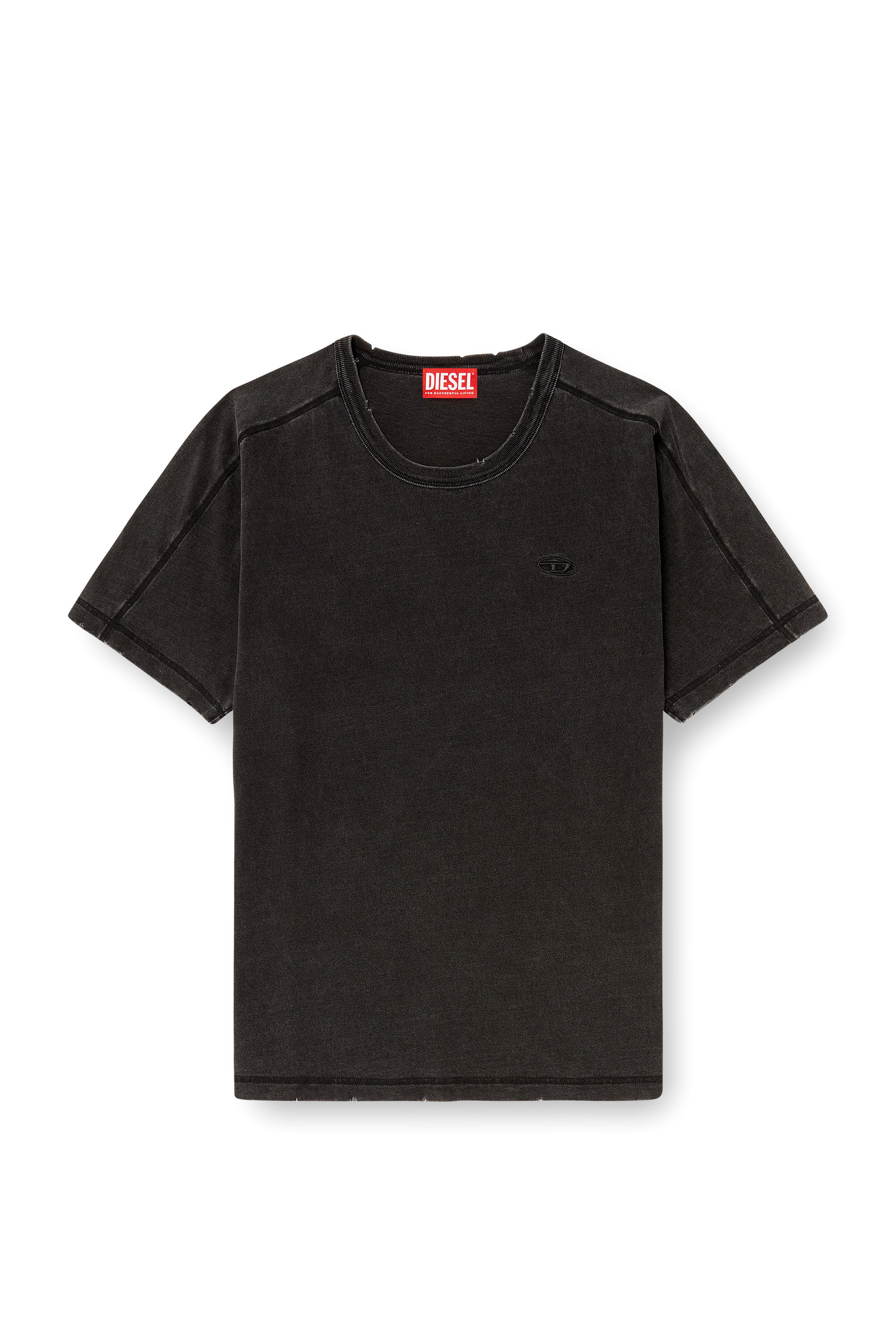 Diesel - T-ADJIND-NEW, Male's Tシャツ in ブラック - 2