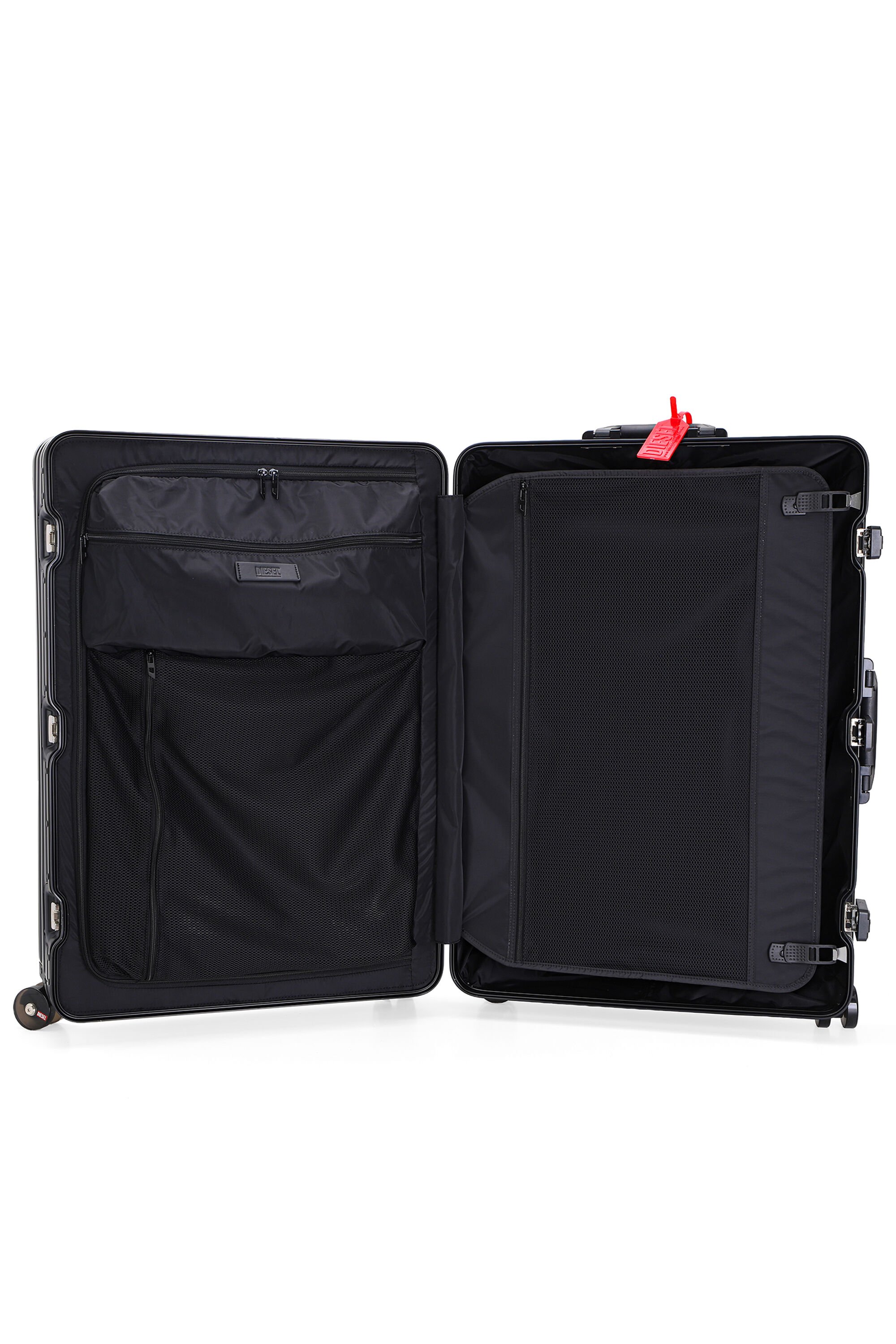 Diesel - DIESEL ALUMINUM TROLLEY- DSL002, Unisex's Aluminum Carry-On Luggage 28" in ブラック - 4