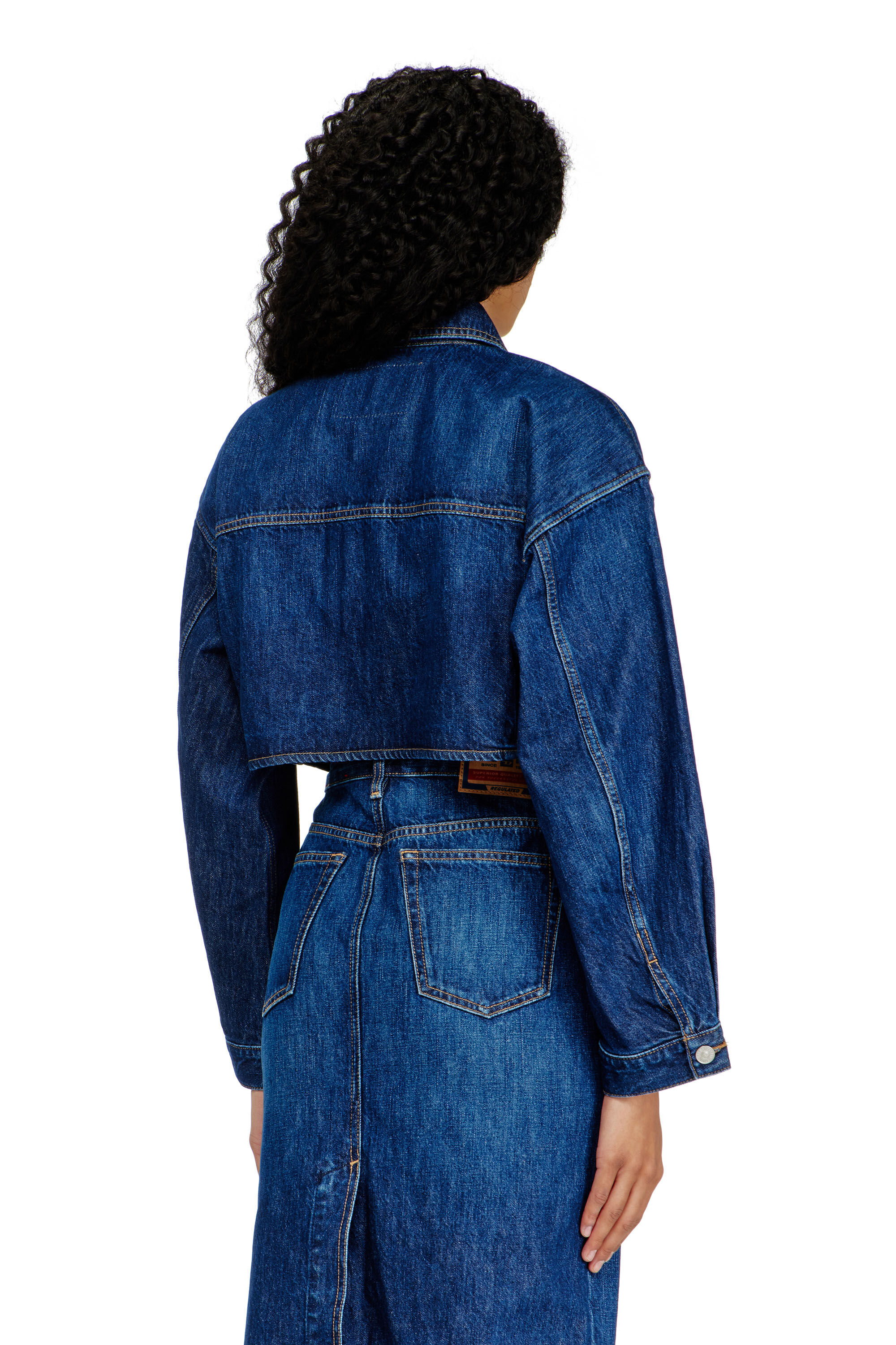 Diesel - DE-MALLEY, Female's デニムジャケット in ミディアムブルー - 4