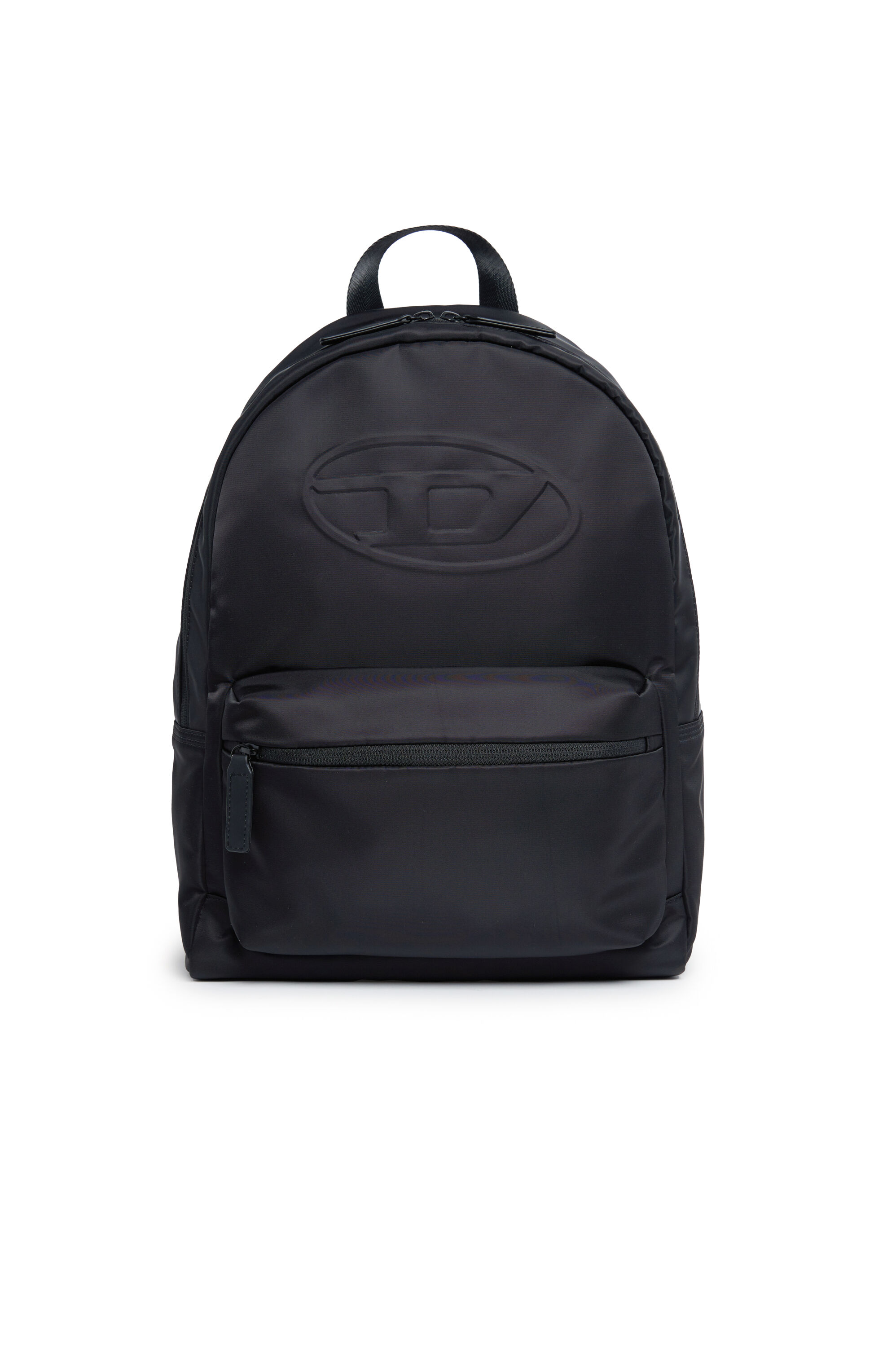 Diesel - WOVAL, Unisex's Nylon backpack with embossed Oval D in ブラック - 1