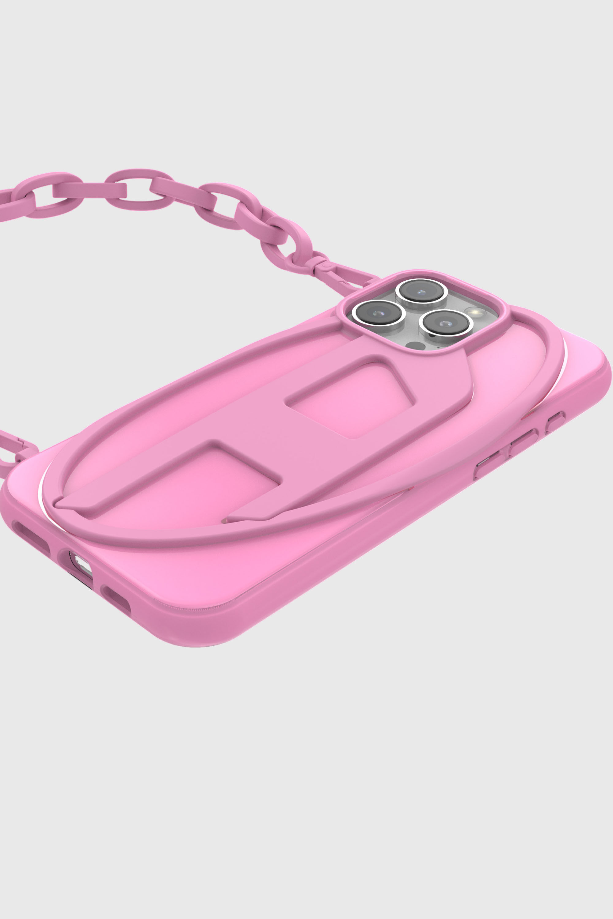 Diesel - 60178  MOULDED CASE, Unisex's Oval D Chain Case for iP 16 Pro Max in ピンク / ホワイト - 4