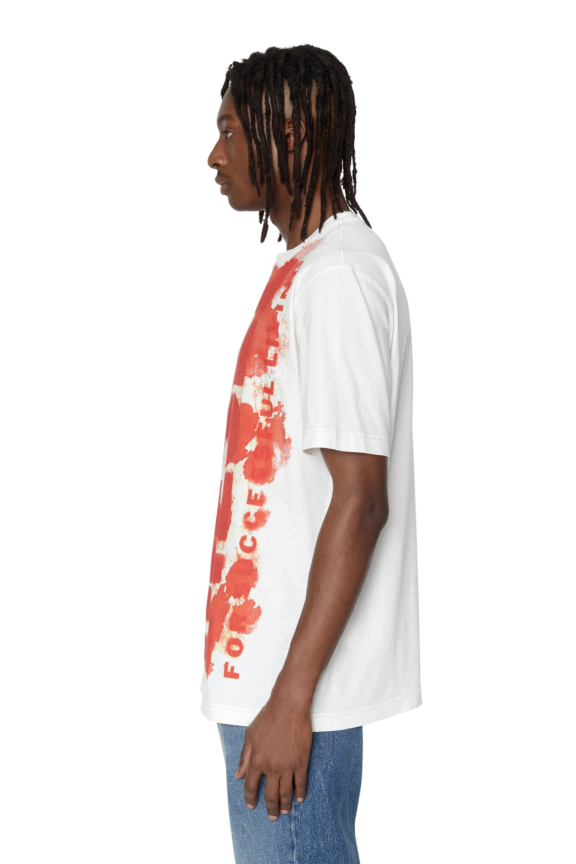 Diesel - T-JUST-E16, Male's ロゴ Tシャツ in ホワイト - 6