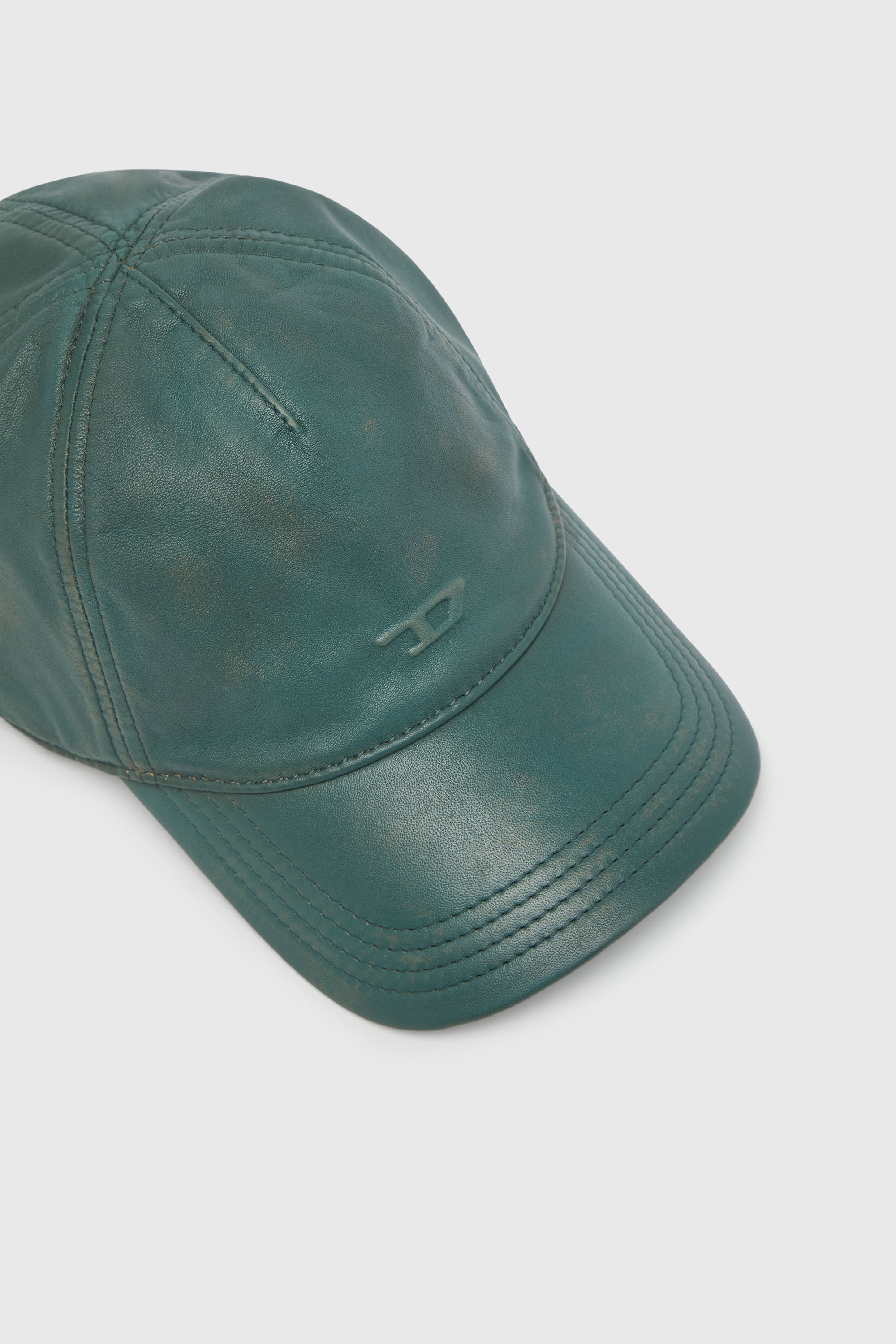 Diesel - C-ASPO, Male's Baseball cap in treated leather in null - 3