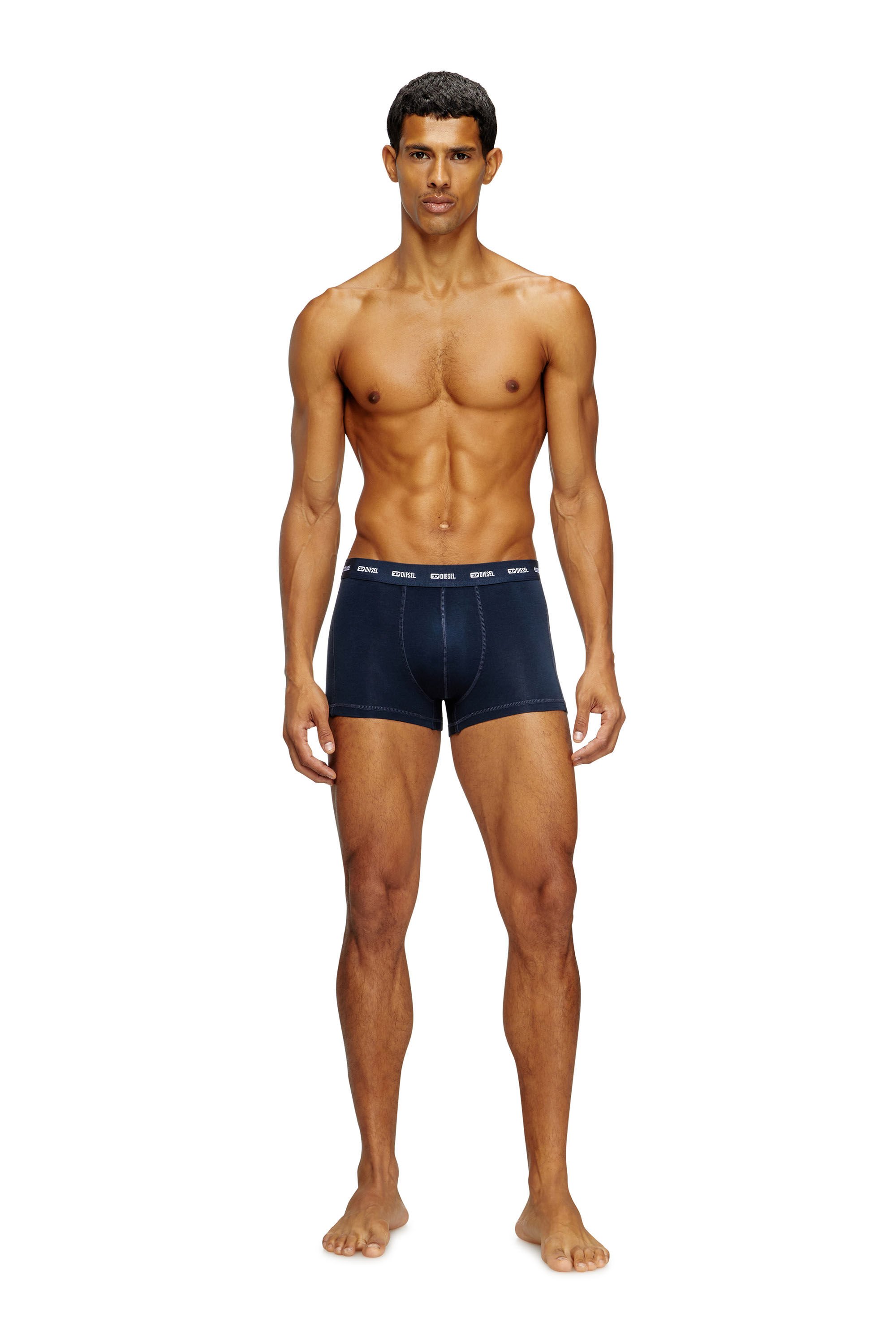 Diesel - DAMIEN-UTLT-3PACK, Male's 3-pack boxer briefs with floral motif in ブルー/ブラック - 1