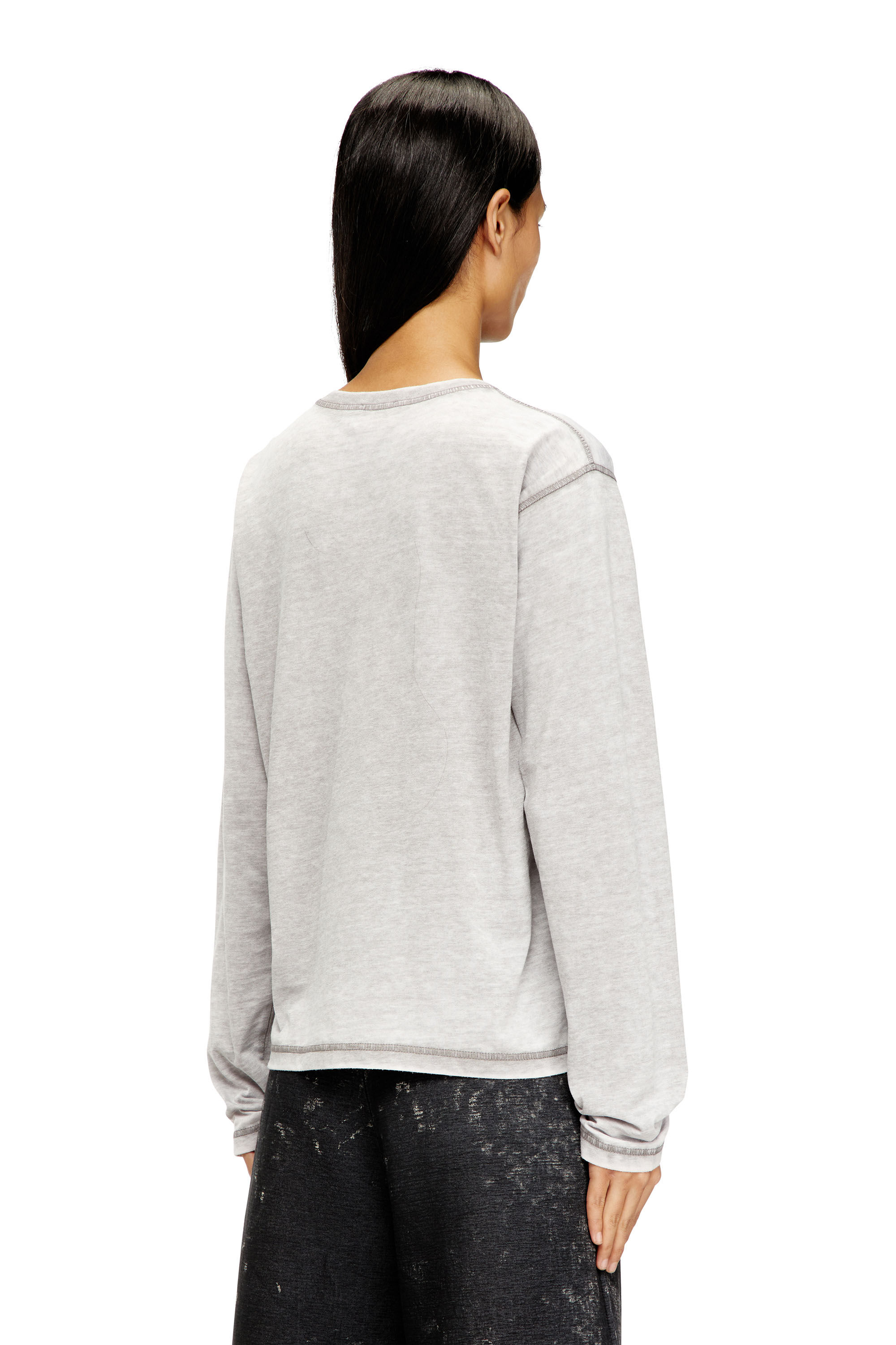 T-NORMY-LS 長袖Tシャツ｜グレー｜ウィメンズ｜DIESEL